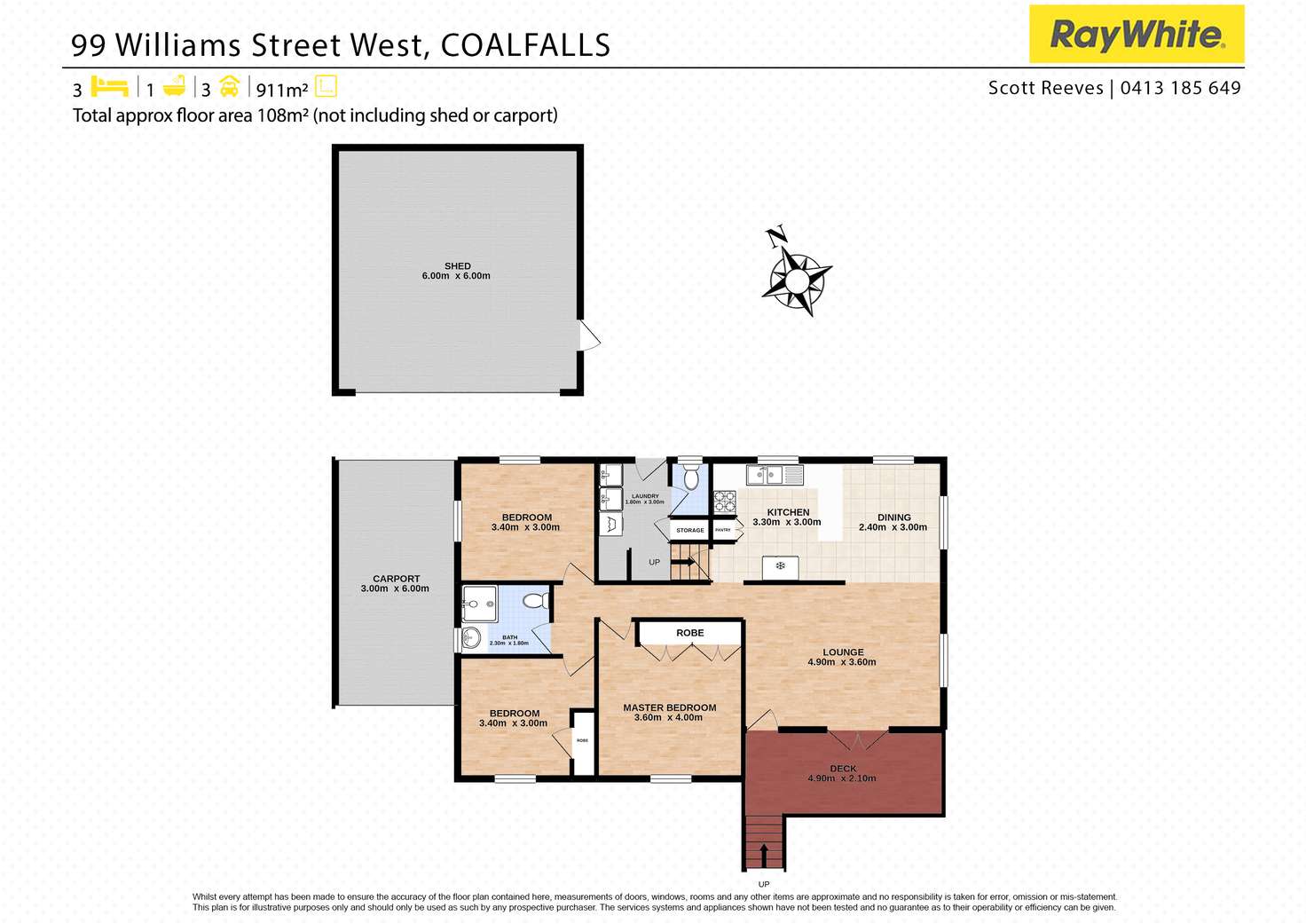 Floorplan of Homely house listing, 99 Williams Street West, Coalfalls QLD 4305