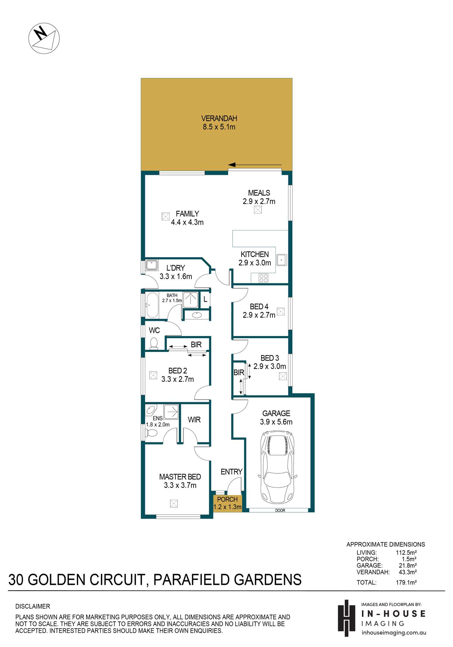 Floorplan of Homely house listing, 30 Golden Circuit, Parafield Gardens SA 5107