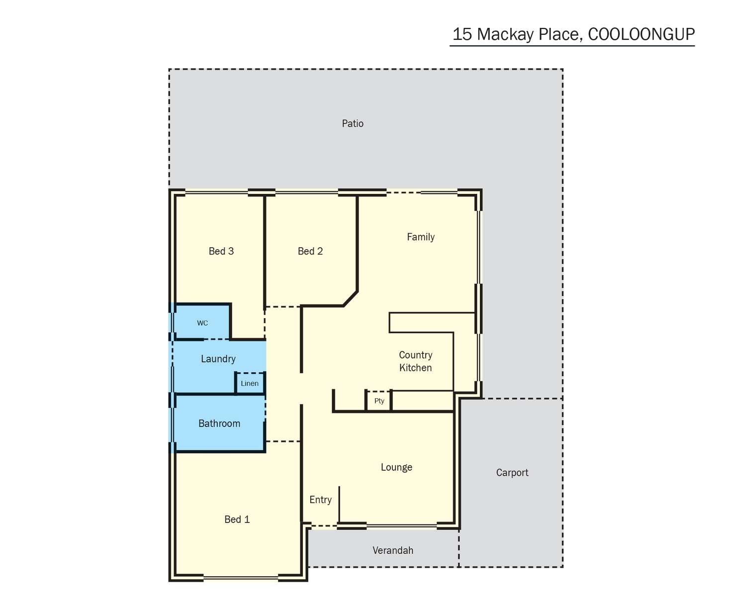 Floorplan of Homely house listing, 15 Mackay Place, Cooloongup WA 6168