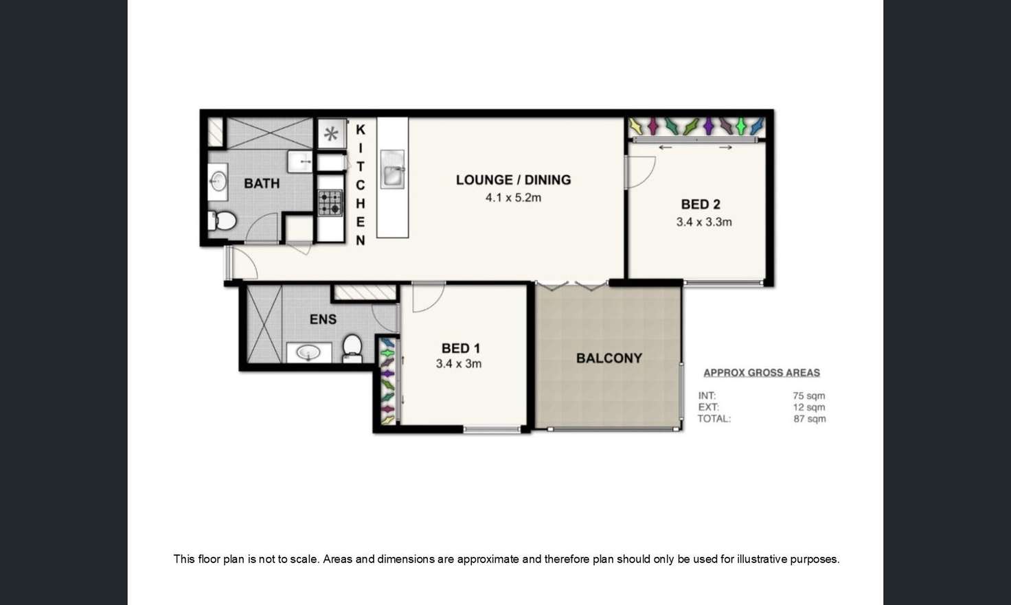 Floorplan of Homely apartment listing, 2602/128 Charlotte Street, Brisbane City QLD 4000