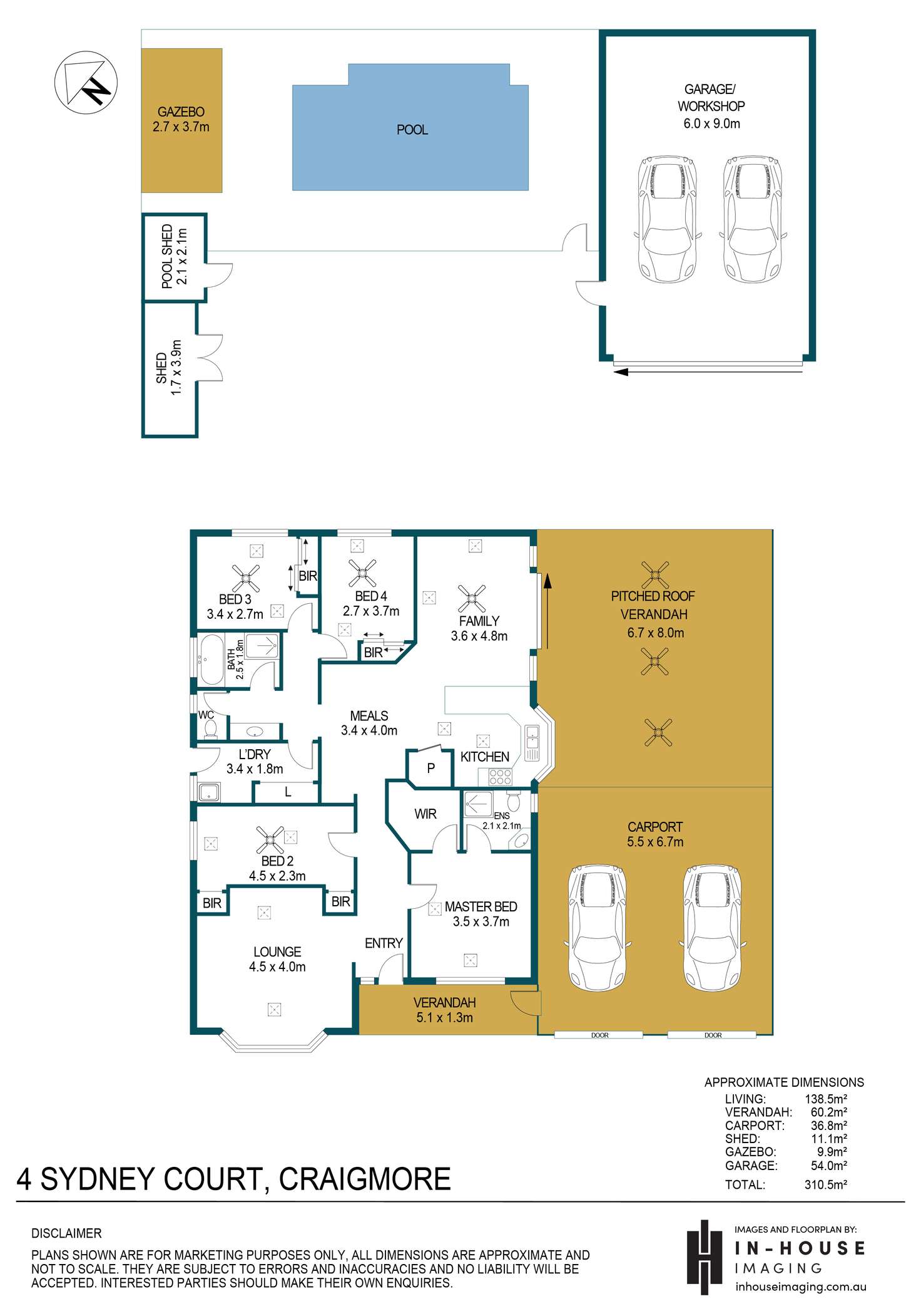 Floorplan of Homely house listing, 4 Sydney Court, Craigmore SA 5114