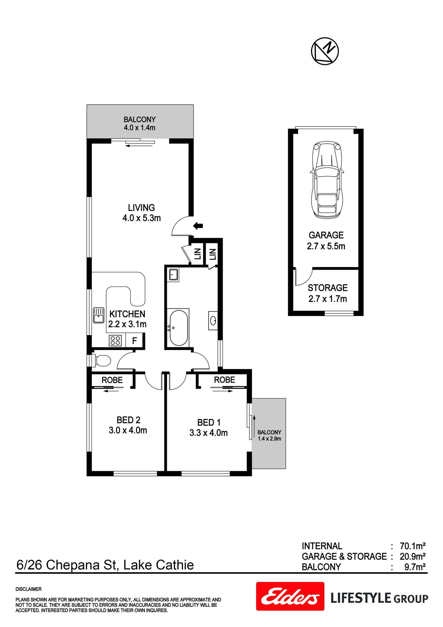 Floorplan of Homely unit listing, 6/26 Chepana Street, Lake Cathie NSW 2445