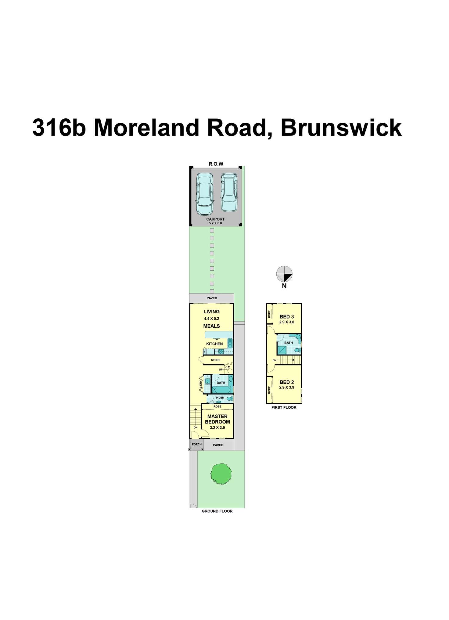 Floorplan of Homely house listing, 316B Moreland Road, Brunswick West VIC 3055