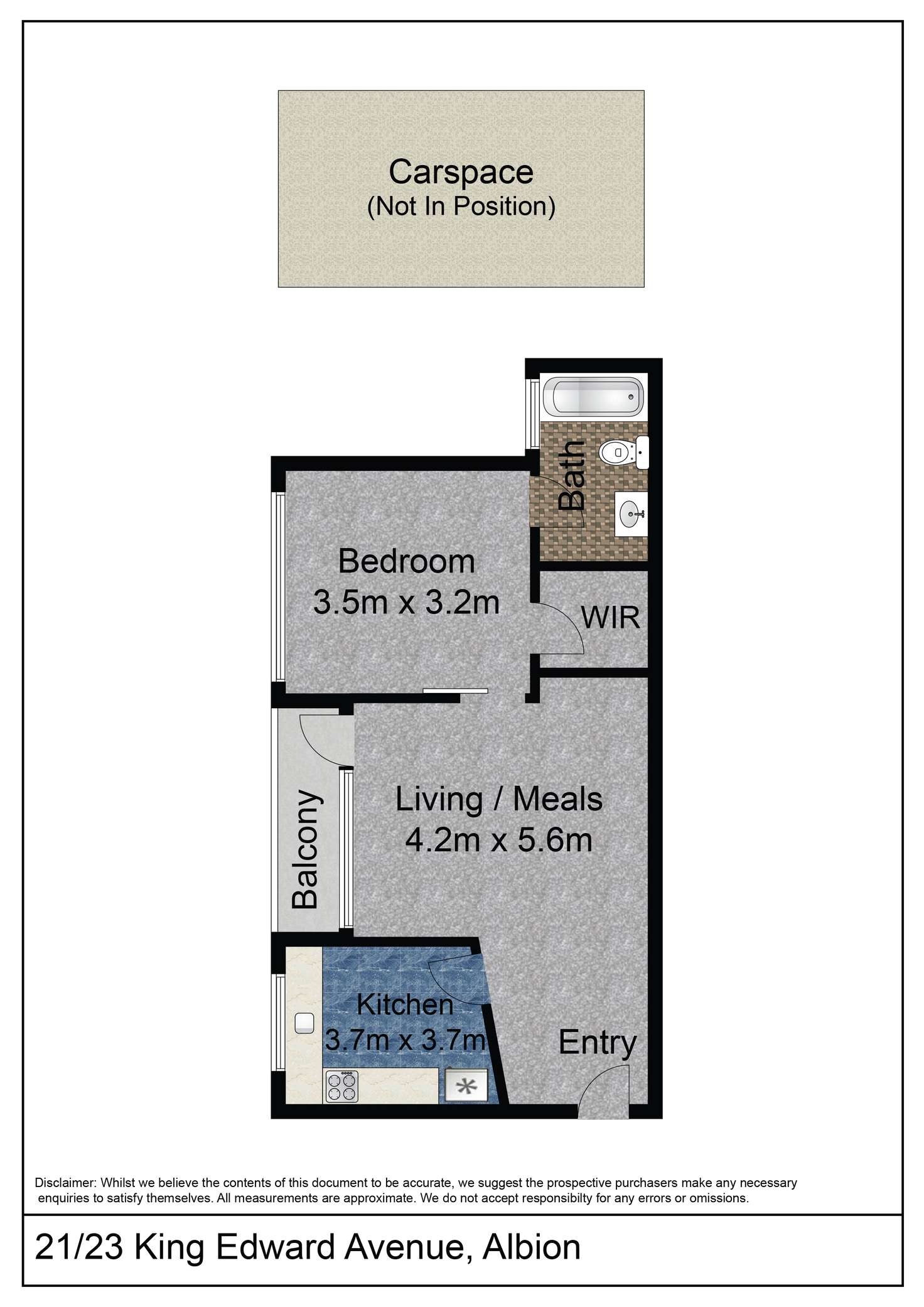 Floorplan of Homely apartment listing, 21/23 King Edward Avenue, Albion VIC 3020