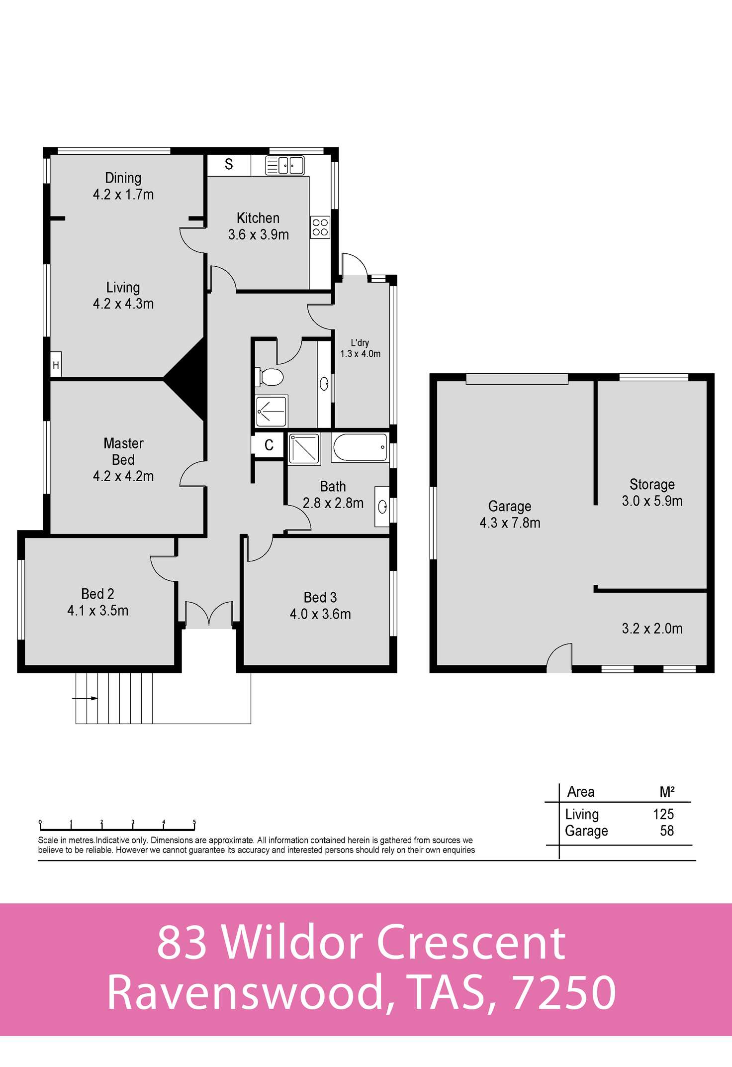 Floorplan of Homely house listing, 83 Wildor Crescent, Ravenswood TAS 7250
