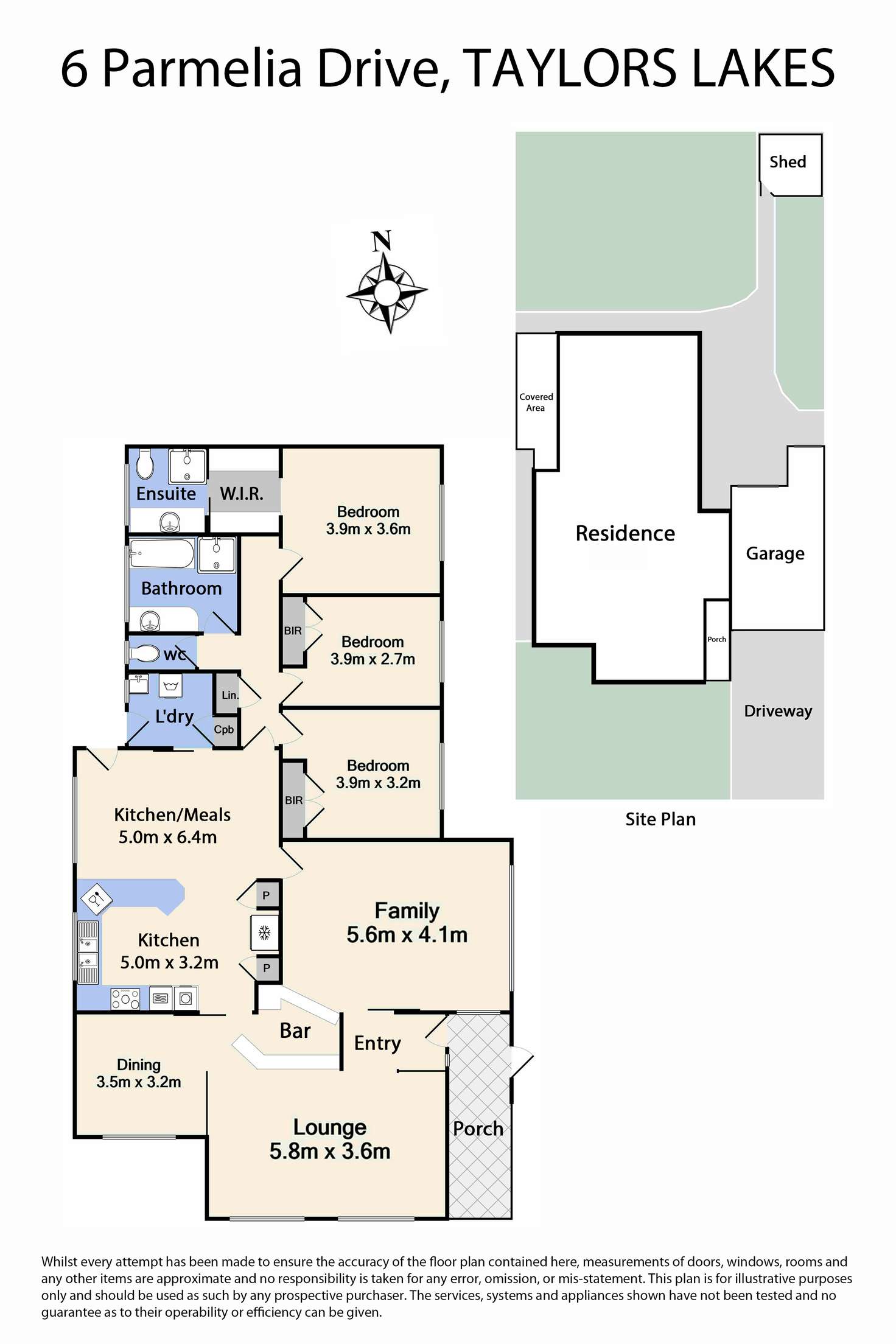 Floorplan of Homely house listing, 6 Parmelia Drive, Taylors Lakes VIC 3038