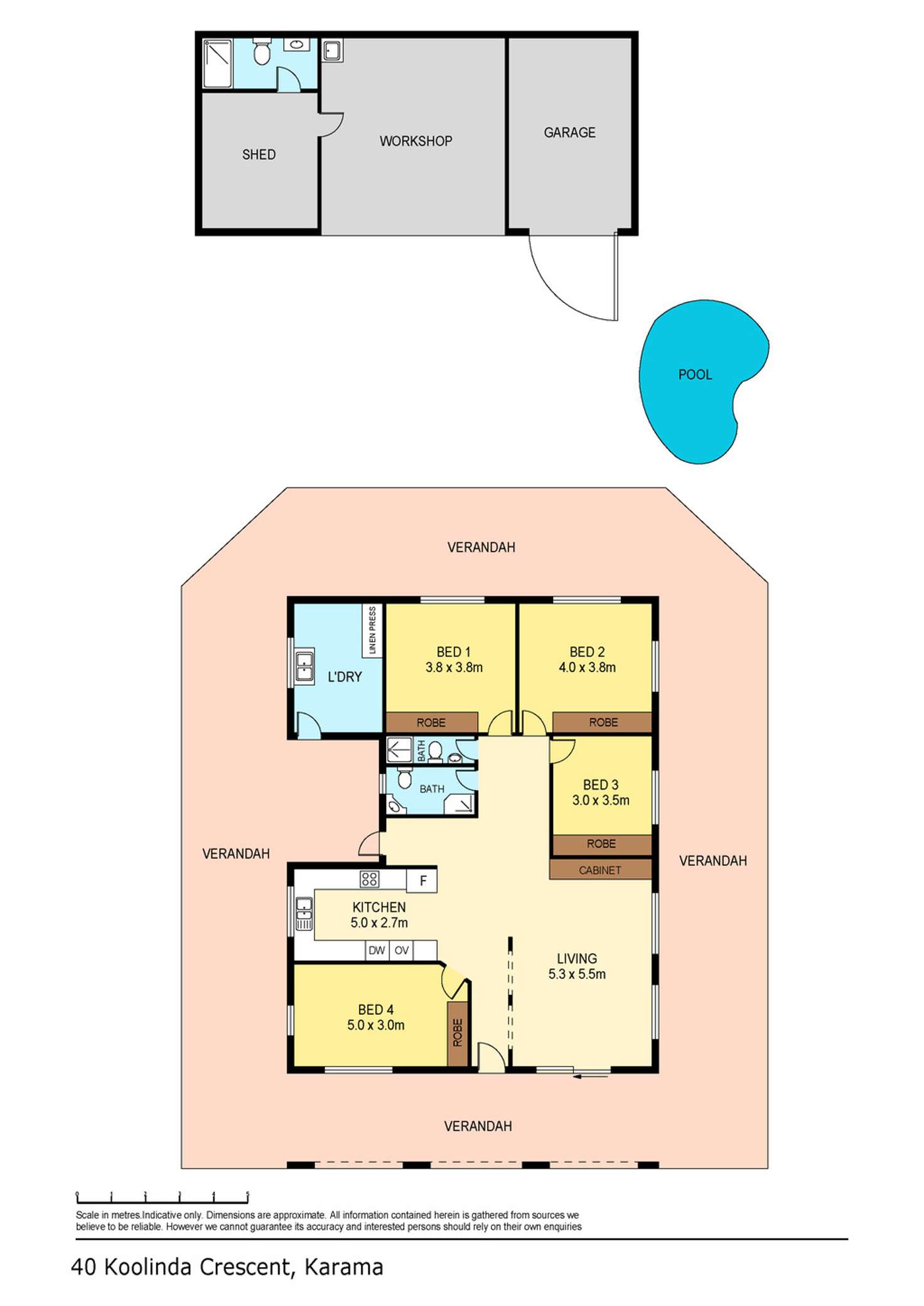 Floorplan of Homely house listing, 40 Koolinda Crescent, Karama NT 812