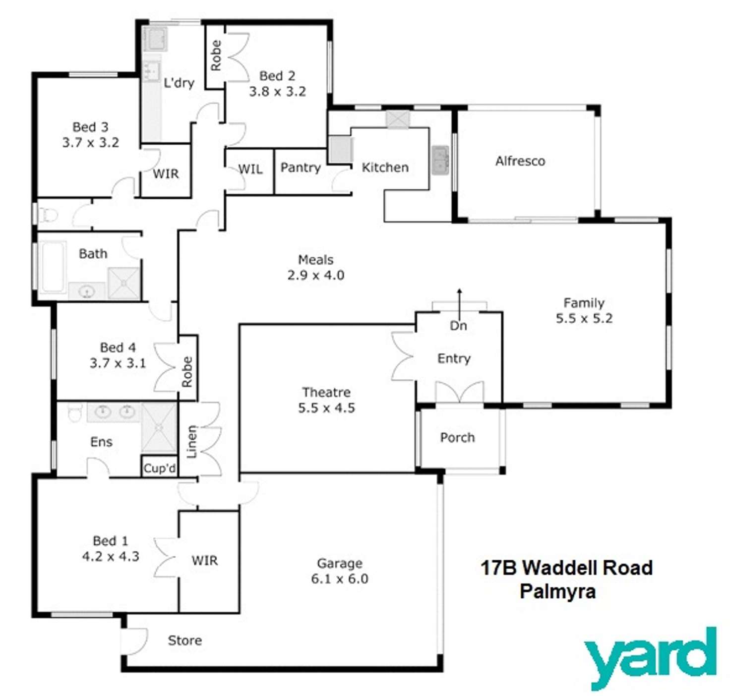 Floorplan of Homely house listing, 17B Waddell Road, Palmyra WA 6157