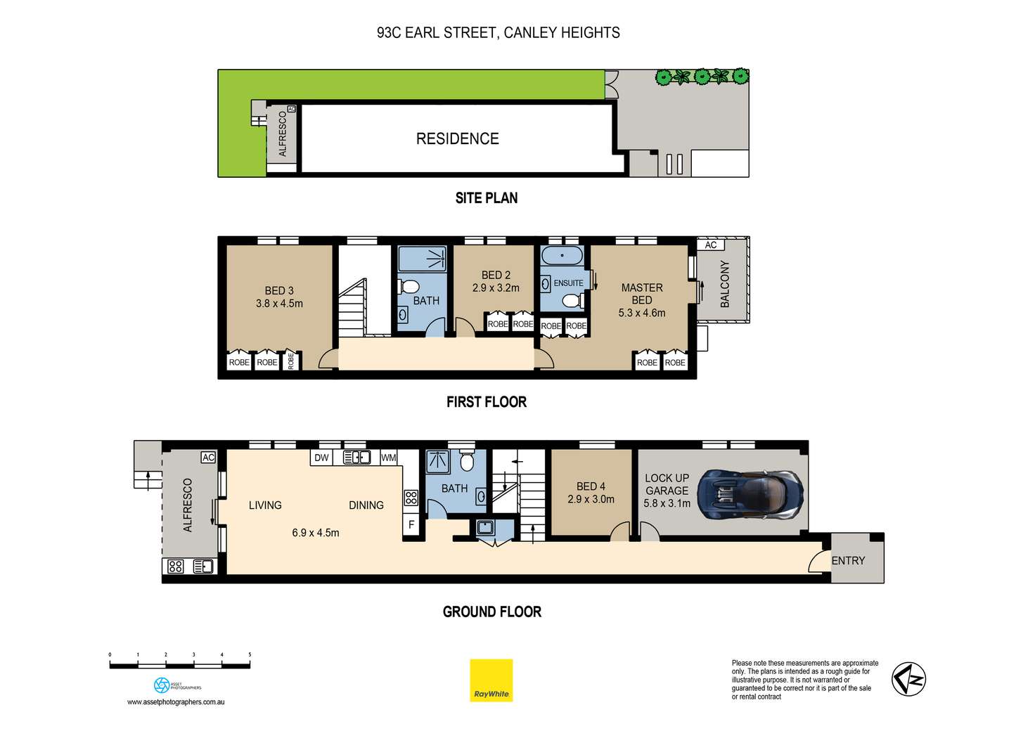 Floorplan of Homely semiDetached listing, 93 Earl Street, Canley Heights NSW 2166