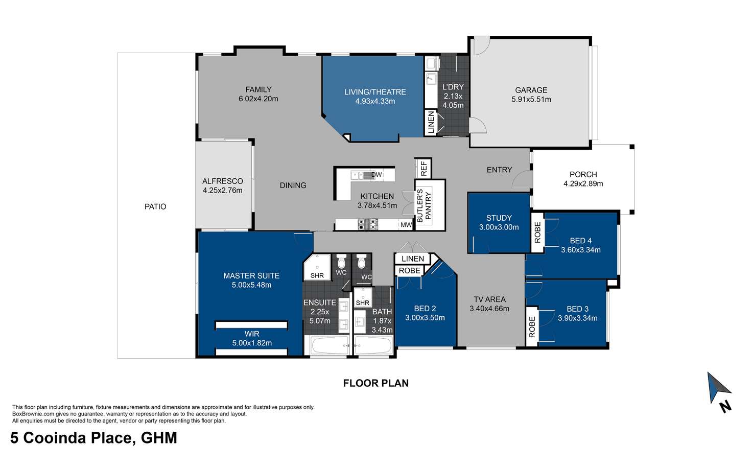 Floorplan of Homely house listing, 5 Cooinda Place, Glass House Mountains QLD 4518