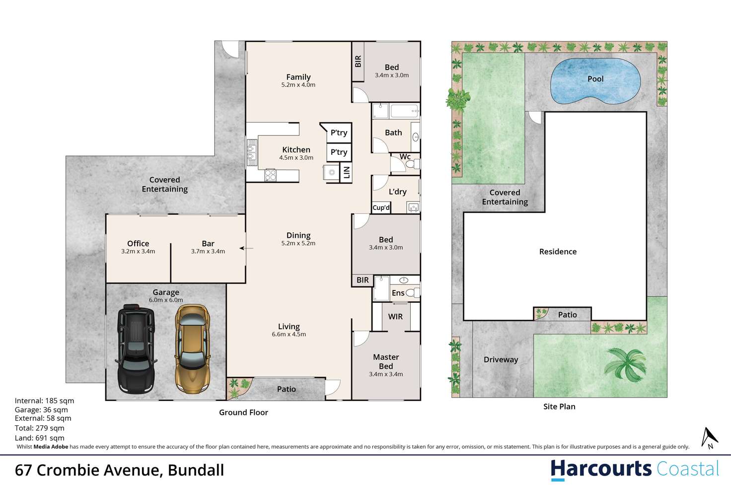 Floorplan of Homely house listing, 67 Crombie Avenue, Bundall QLD 4217