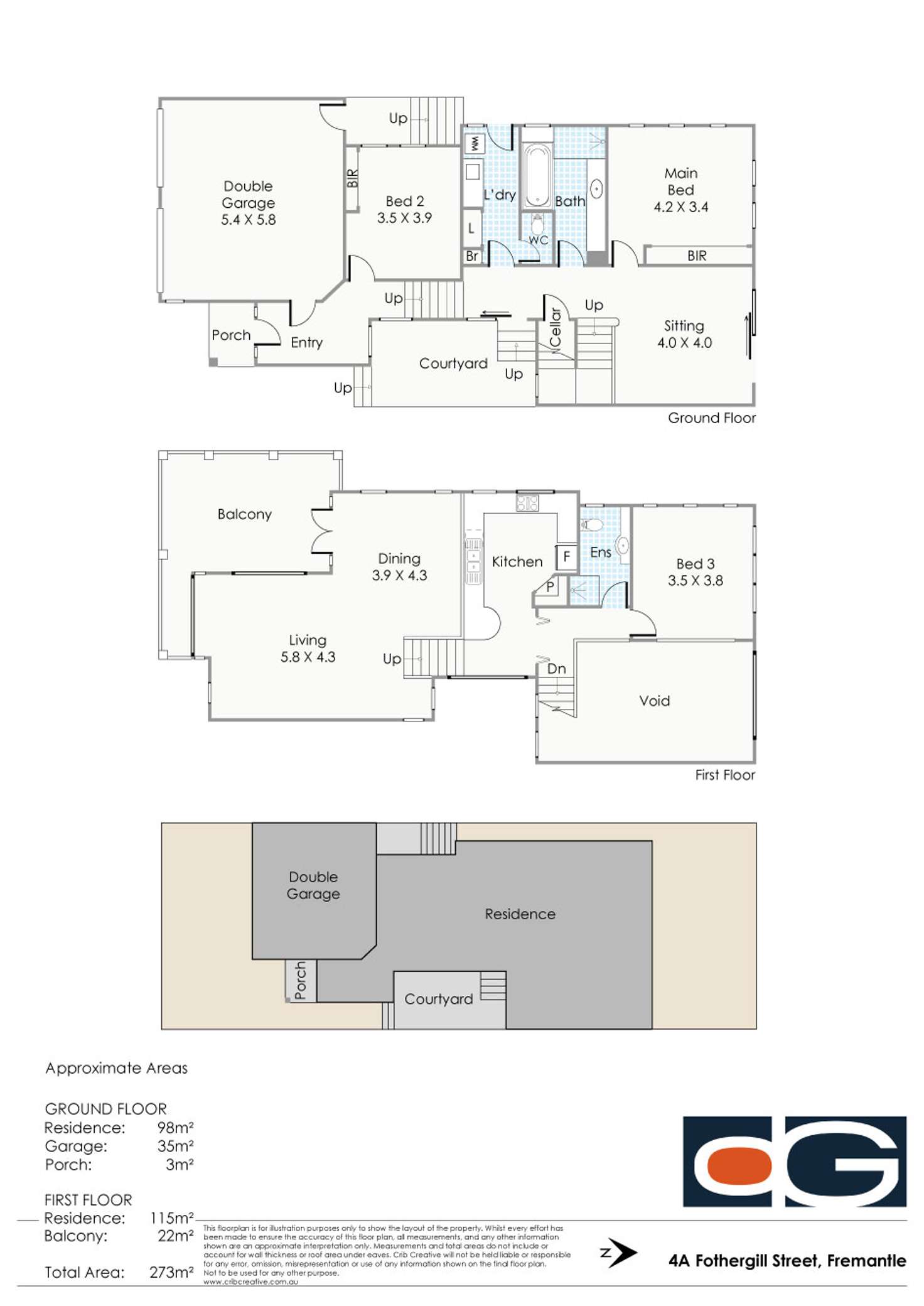 Floorplan of Homely house listing, 4A Fothergill Street, Fremantle WA 6160