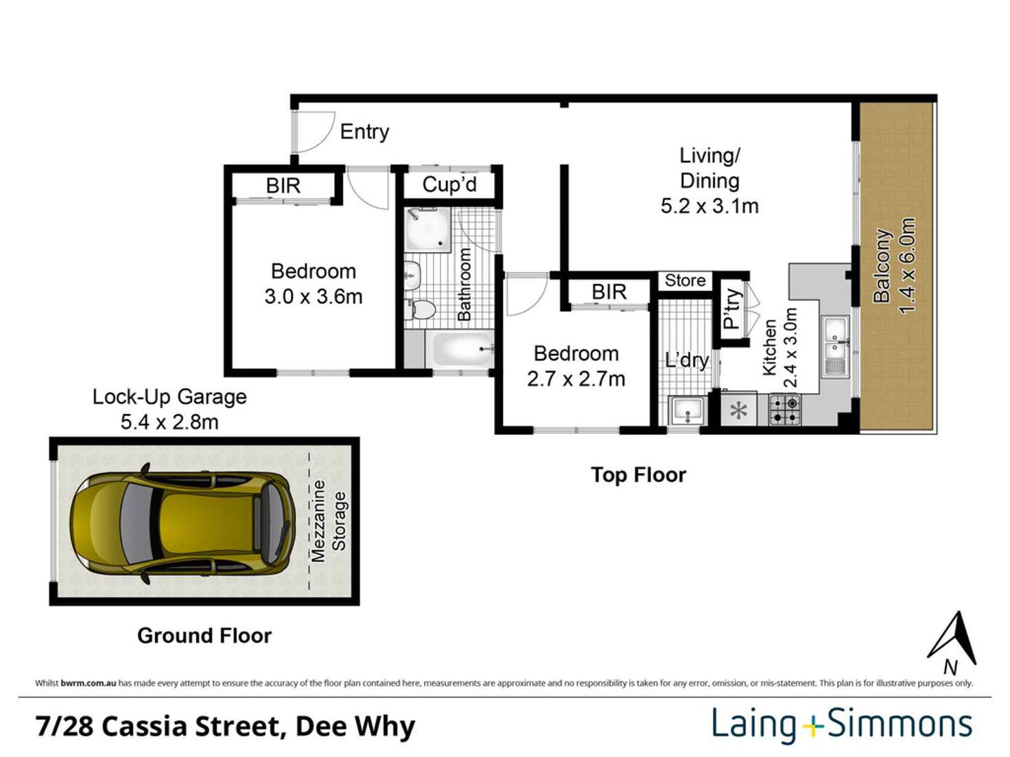 Floorplan of Homely apartment listing, 7/28 Cassia Street, Dee Why NSW 2099