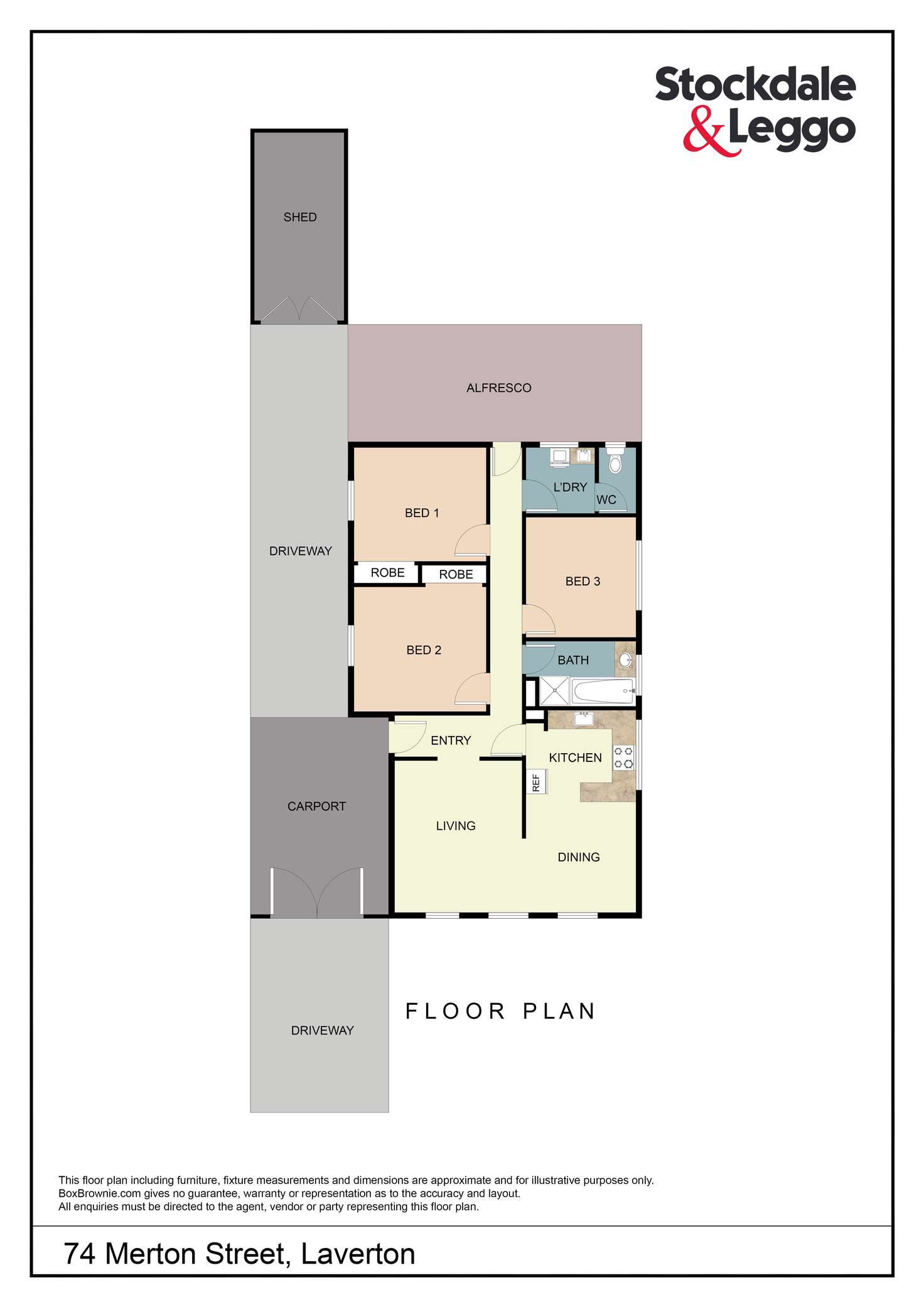 Floorplan of Homely house listing, 74 Merton Street, Altona Meadows VIC 3028