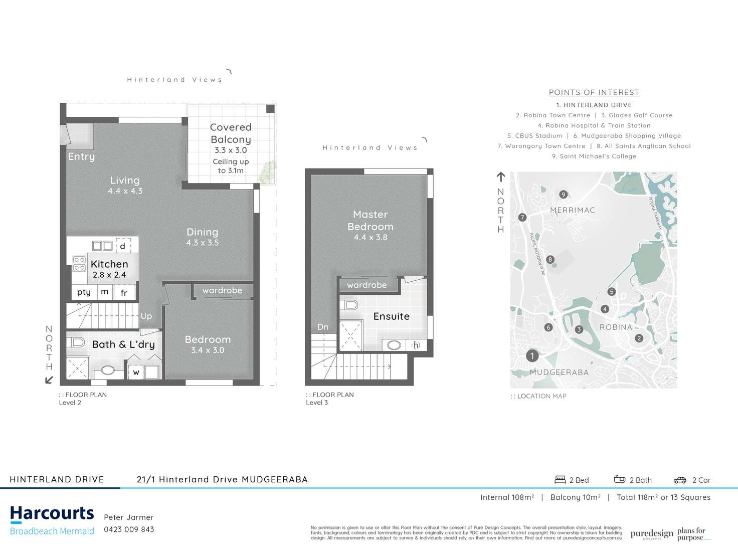 Floorplan of Homely unit listing, 21/1 Hinterland Drive, Mudgeeraba QLD 4213