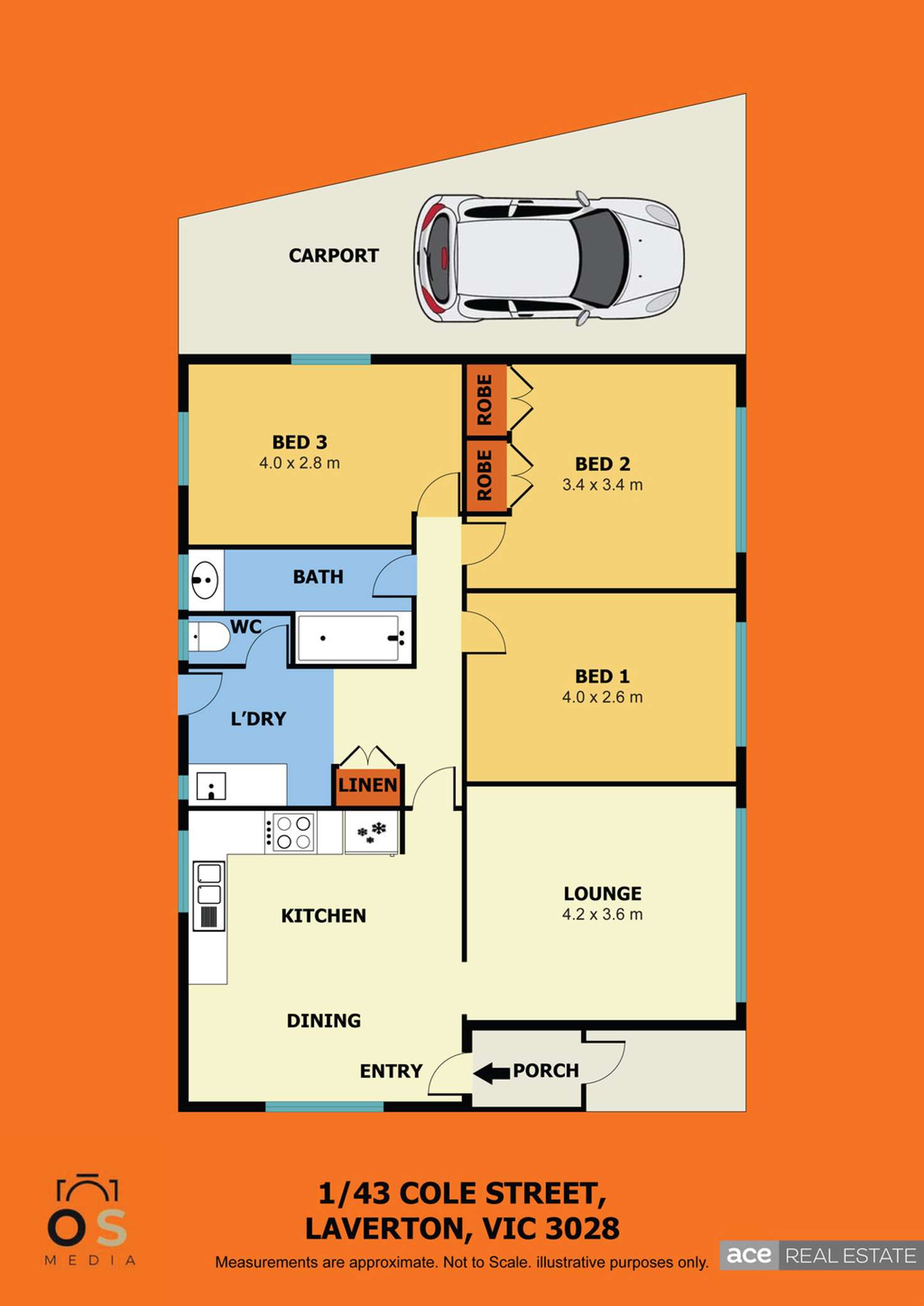 Floorplan of Homely house listing, 1/43 Cole Street, Laverton VIC 3028