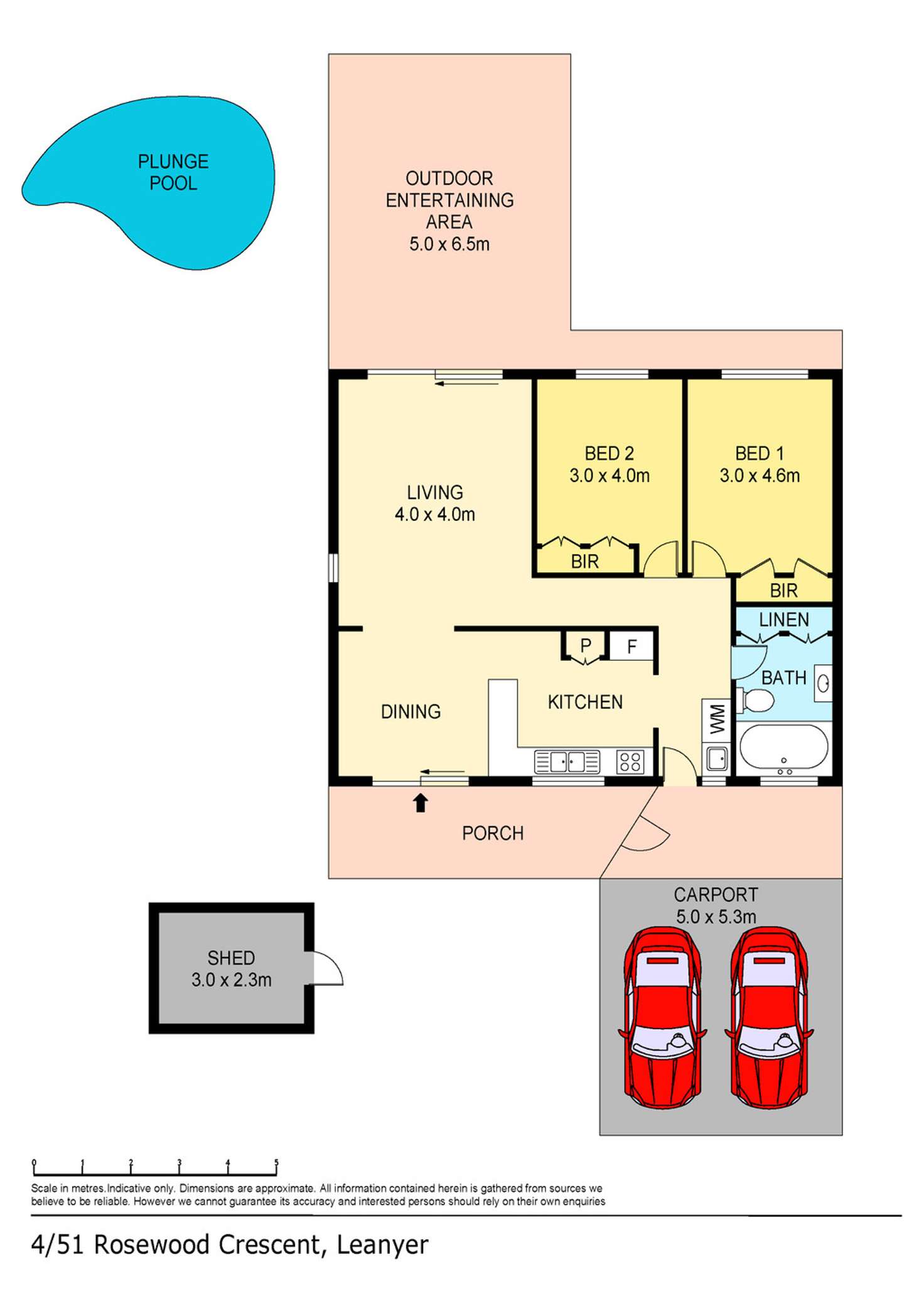 Floorplan of Homely unit listing, 4/51 Rosewood Crescent, Leanyer NT 812