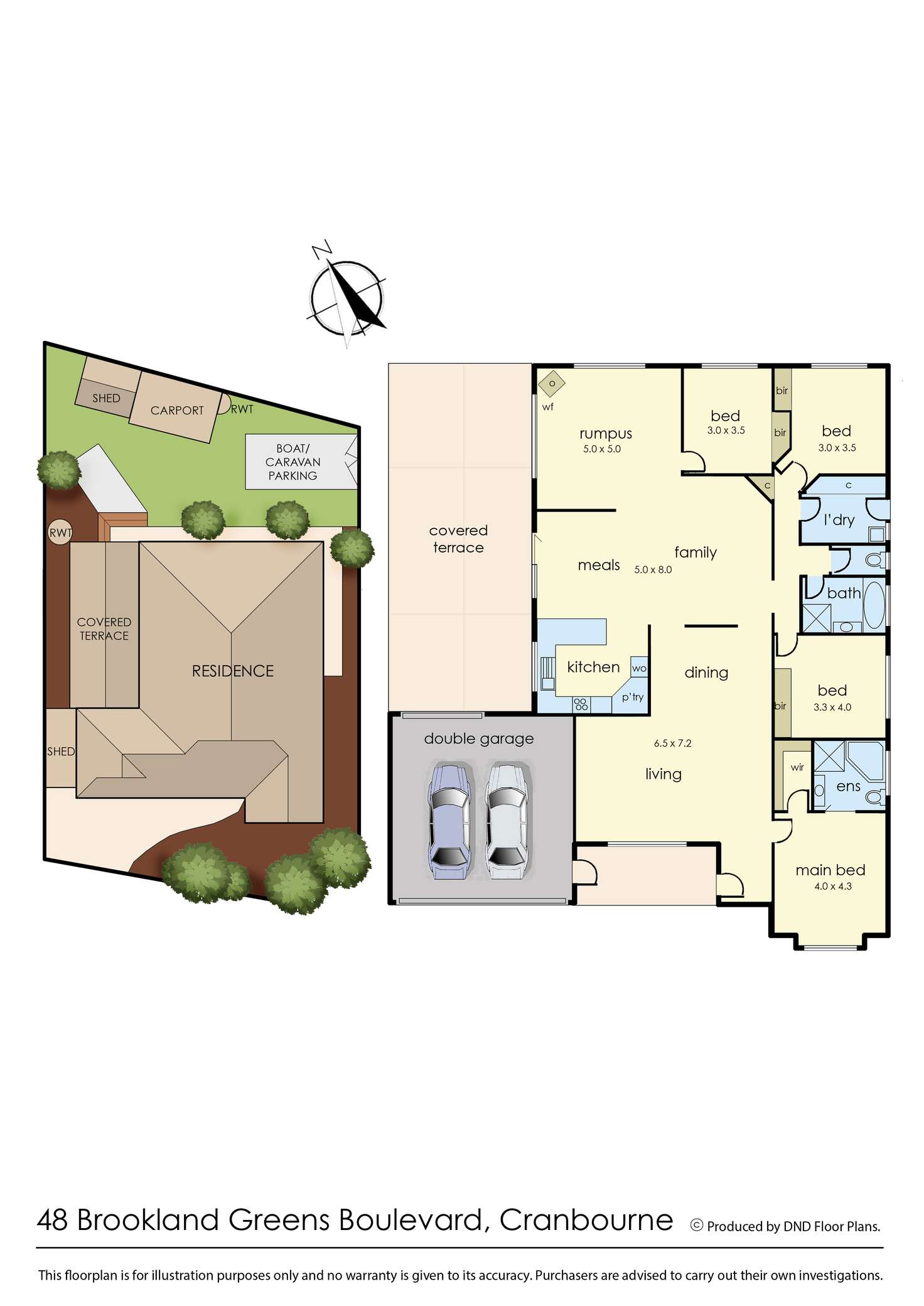 Floorplan of Homely house listing, 48 Brookland Greens Boulevard, Cranbourne VIC 3977