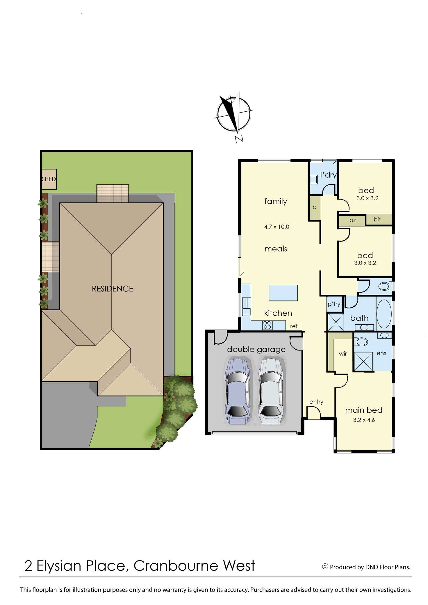 Floorplan of Homely house listing, 2 Elysian Place, Cranbourne West VIC 3977