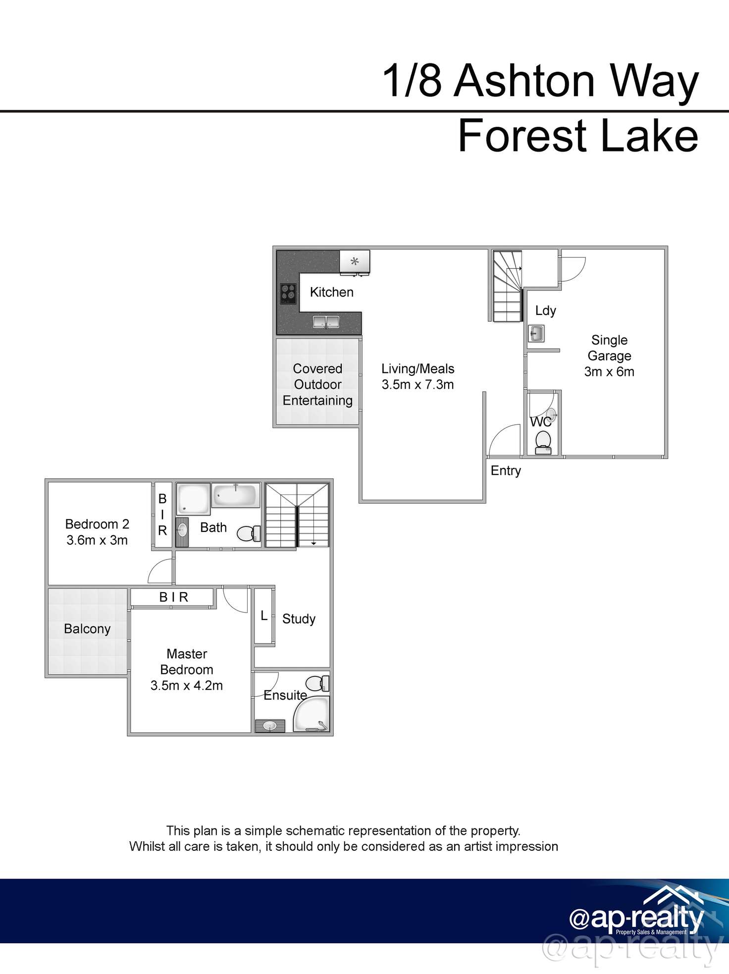 Floorplan of Homely house listing, 1/8 Ashton Way, Forest Lake QLD 4078