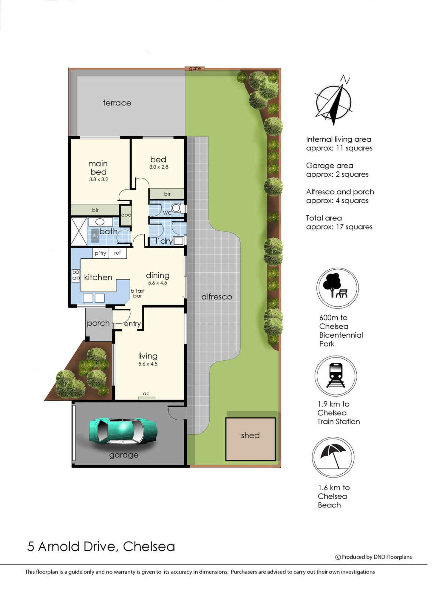 Floorplan of Homely house listing, 5 Arnold Drive, Chelsea VIC 3196