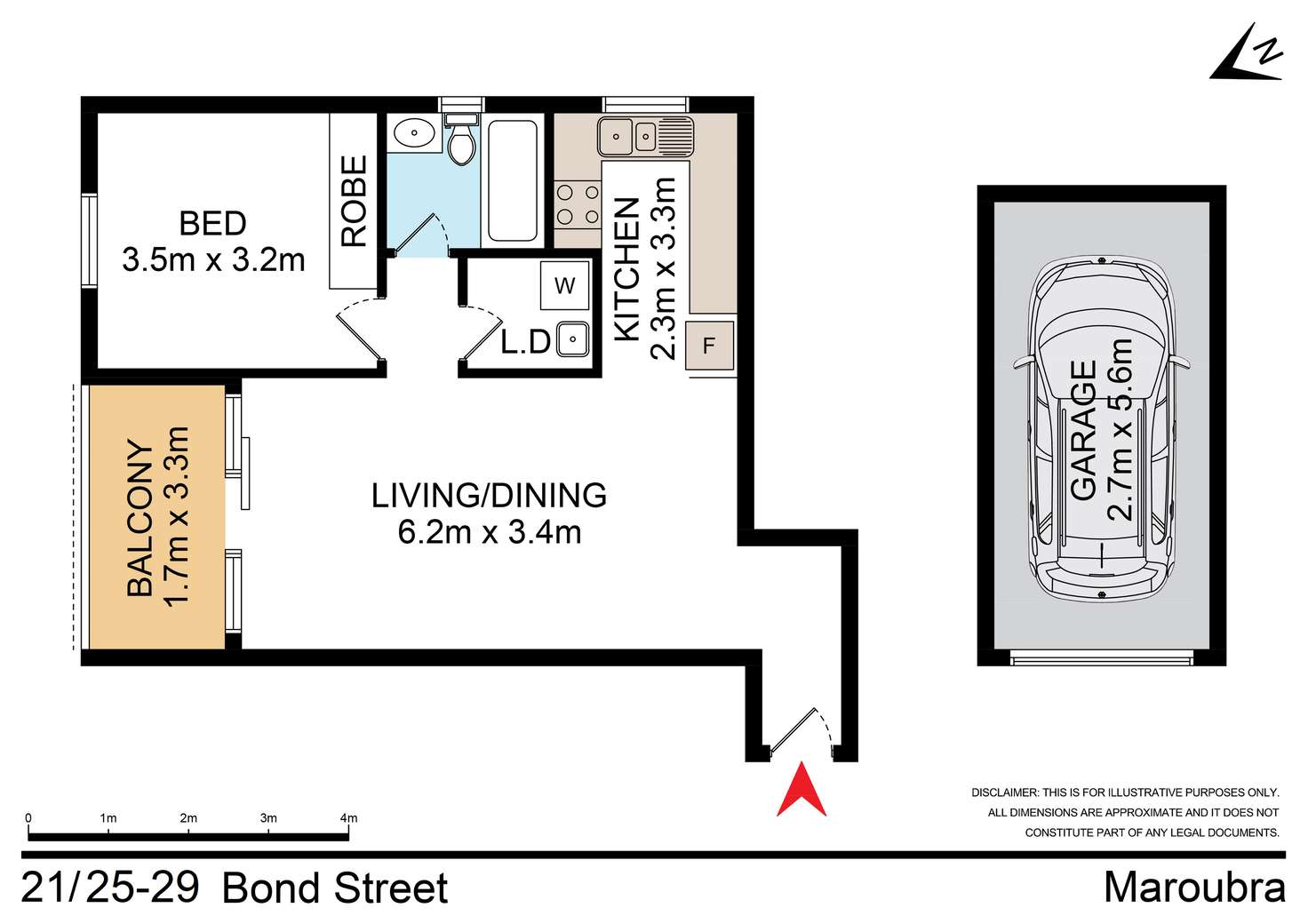 Floorplan of Homely unit listing, 21/25-29 Bond Street, Maroubra NSW 2035