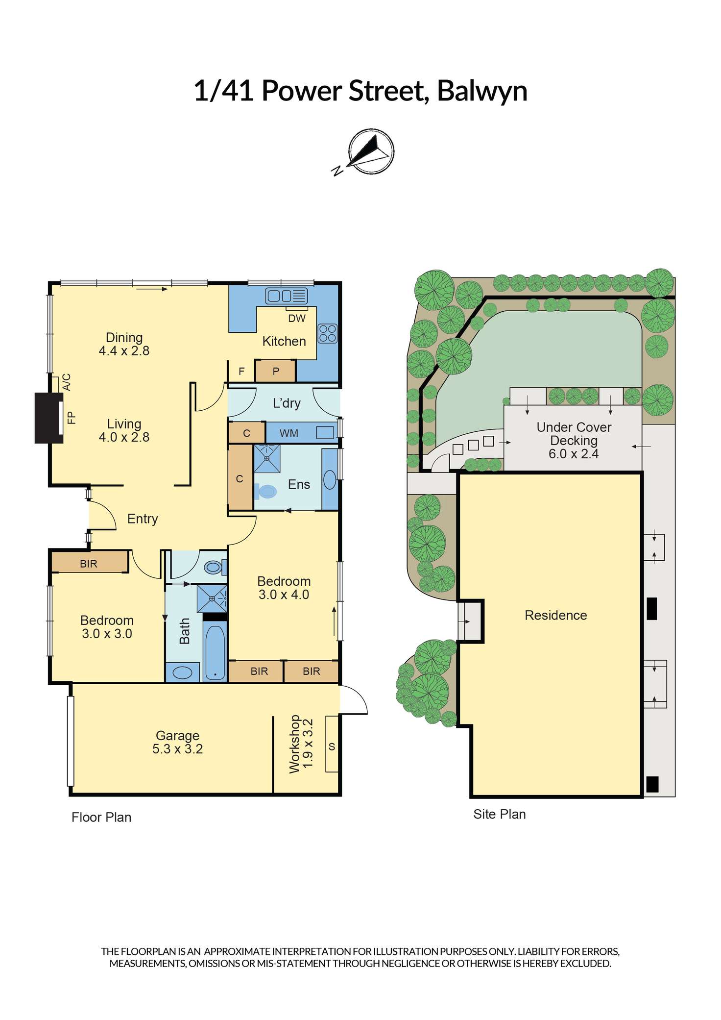 Floorplan of Homely unit listing, 1/41 Power Street, Balwyn VIC 3103
