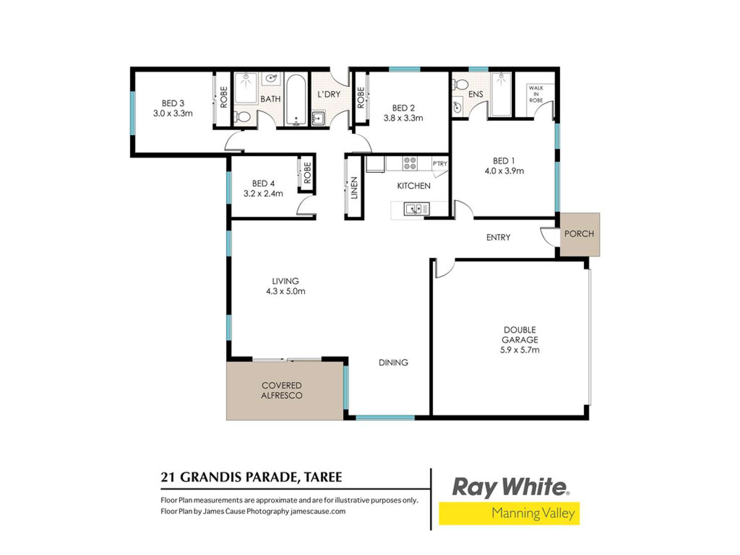 Floorplan of Homely house listing, 21 Grandis Parade, Taree NSW 2430