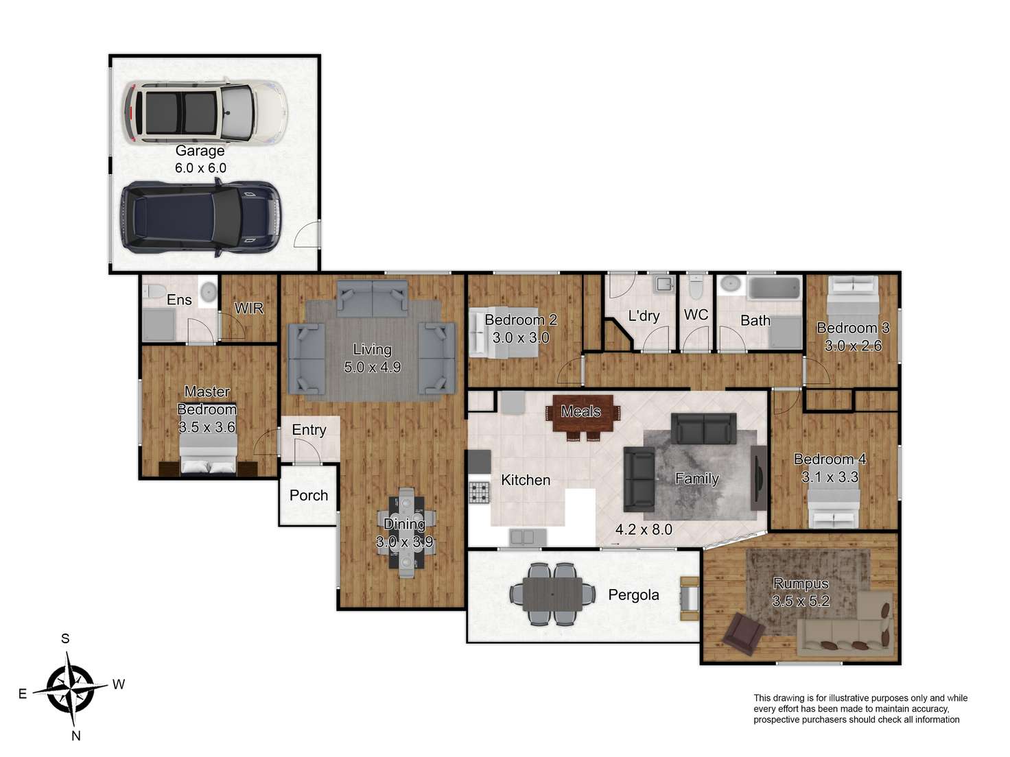 Floorplan of Homely house listing, 1 Victor Court, Hampton Park VIC 3976