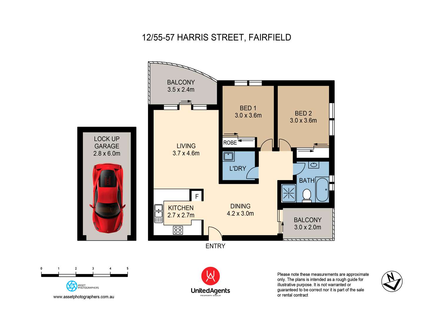 Floorplan of Homely unit listing, 12/55/57 Harris Street, Fairfield NSW 2165