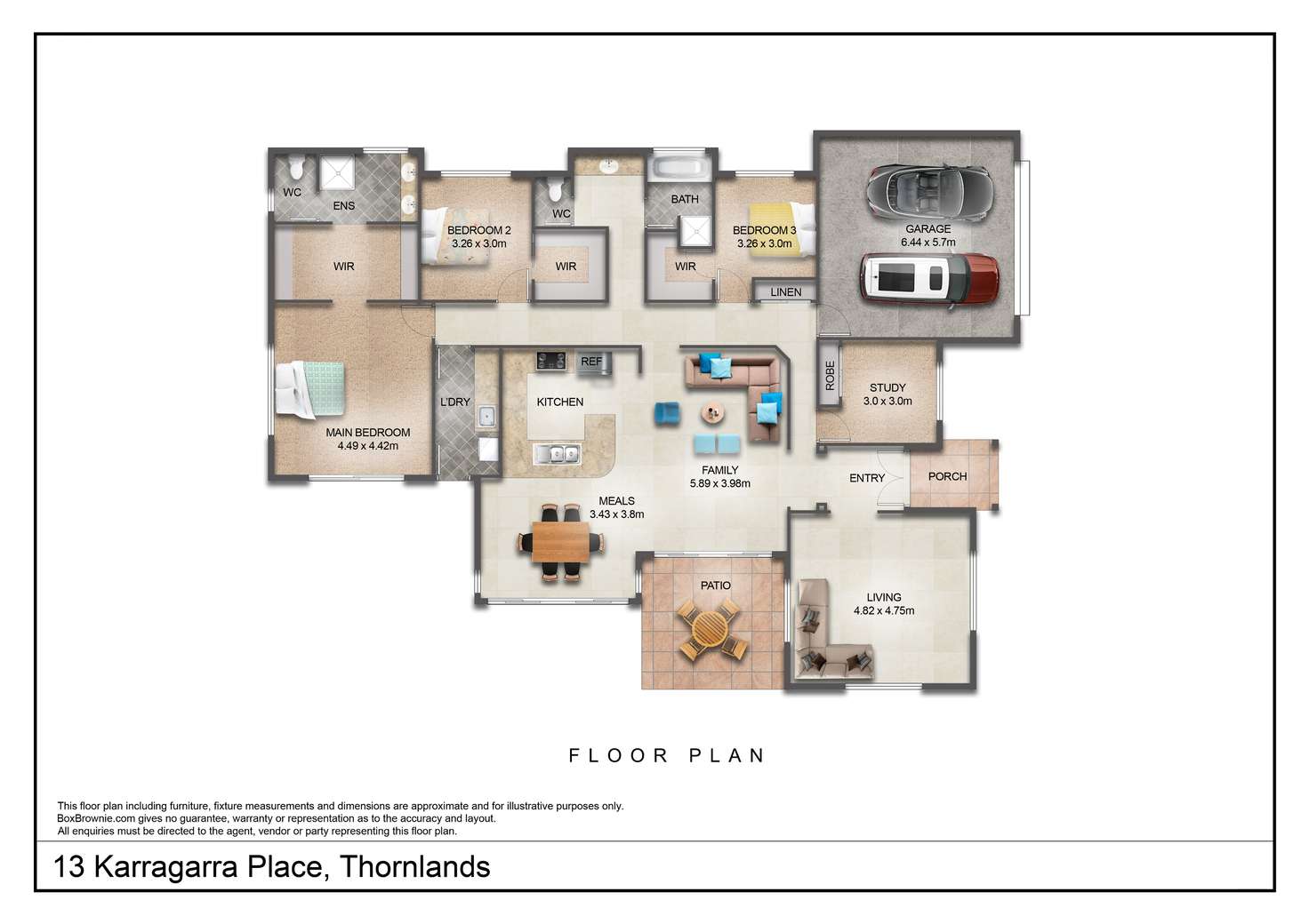 Floorplan of Homely house listing, 13 Karragarra Place, Thornlands QLD 4164