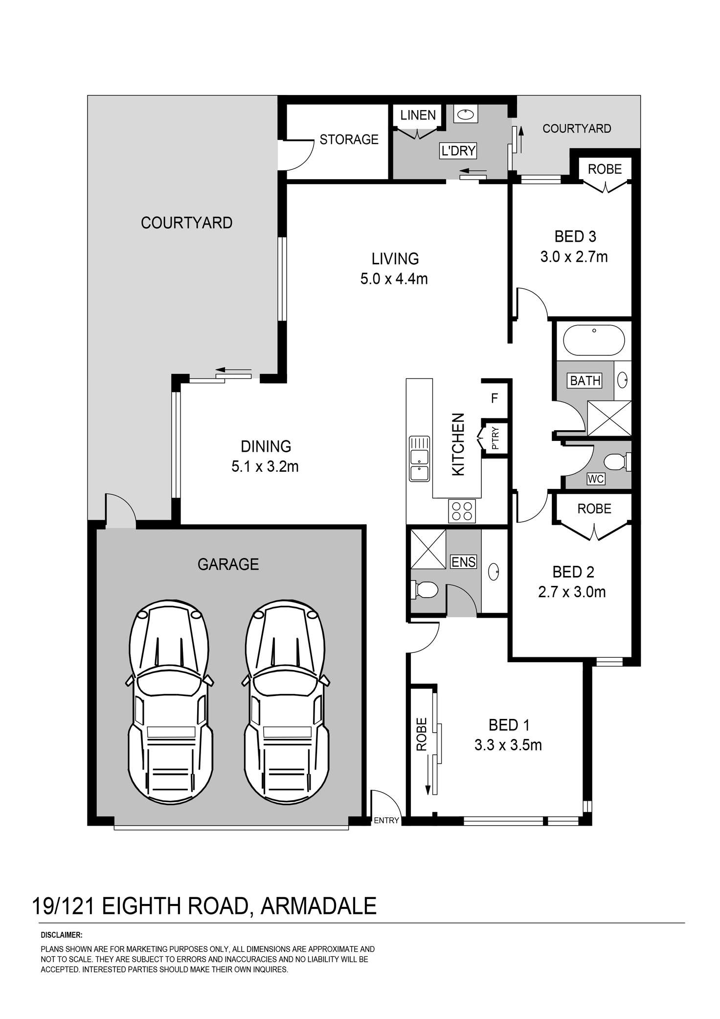Floorplan of Homely villa listing, 19/121 Eighth Road, Armadale WA 6112