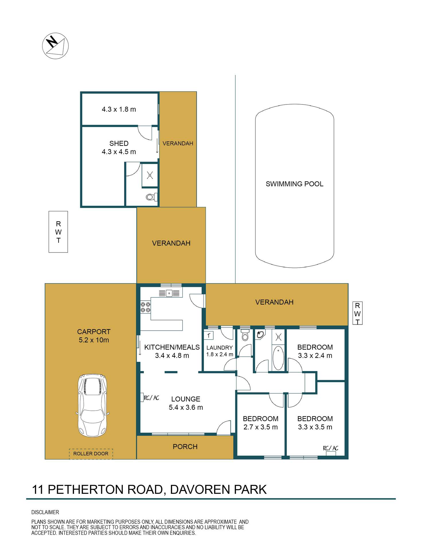 Floorplan of Homely house listing, 11 Petherton Road, Davoren Park SA 5113