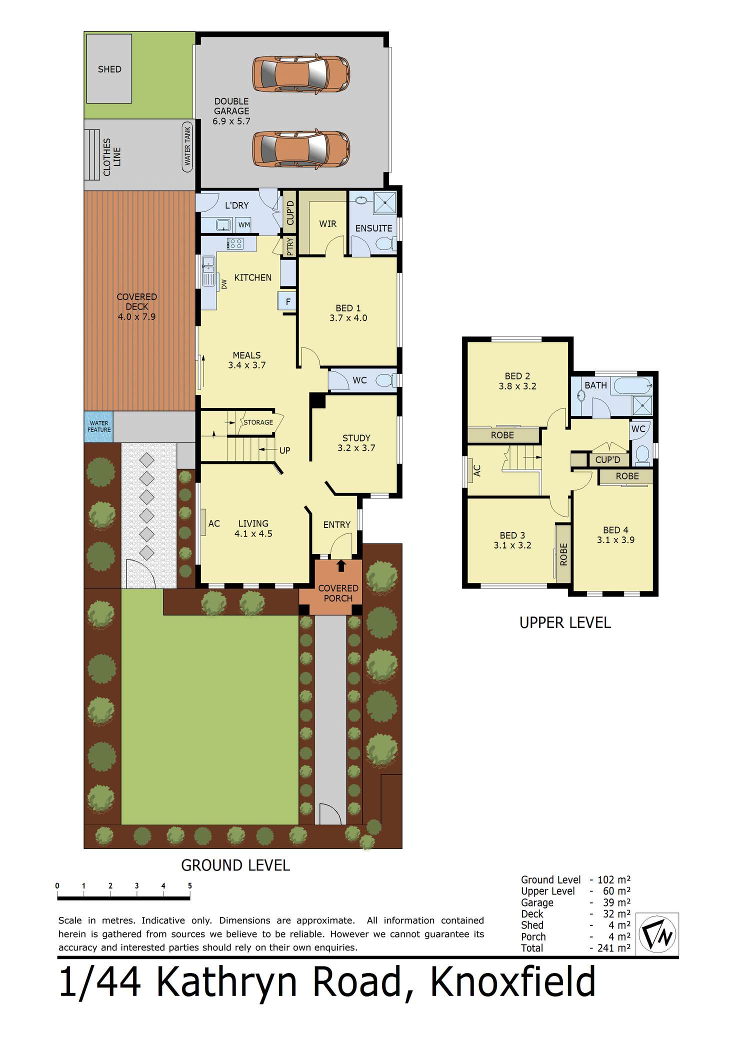Floorplan of Homely townhouse listing, 1/44 Kathryn Road, Knoxfield VIC 3180
