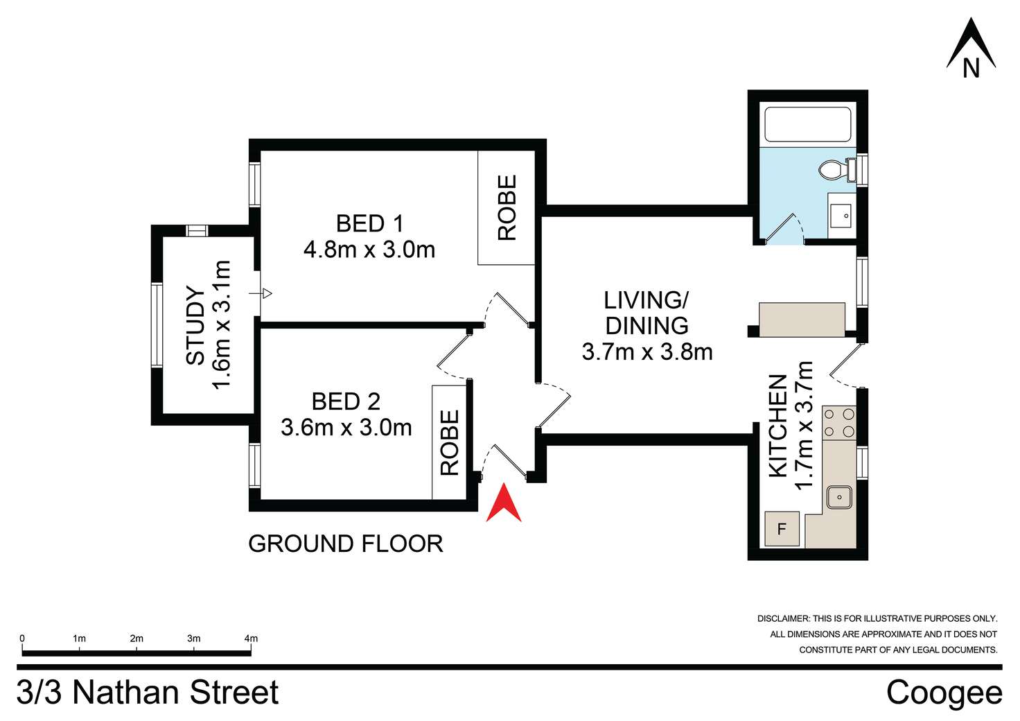 Floorplan of Homely apartment listing, 3/3 Nathan Street, Coogee NSW 2034