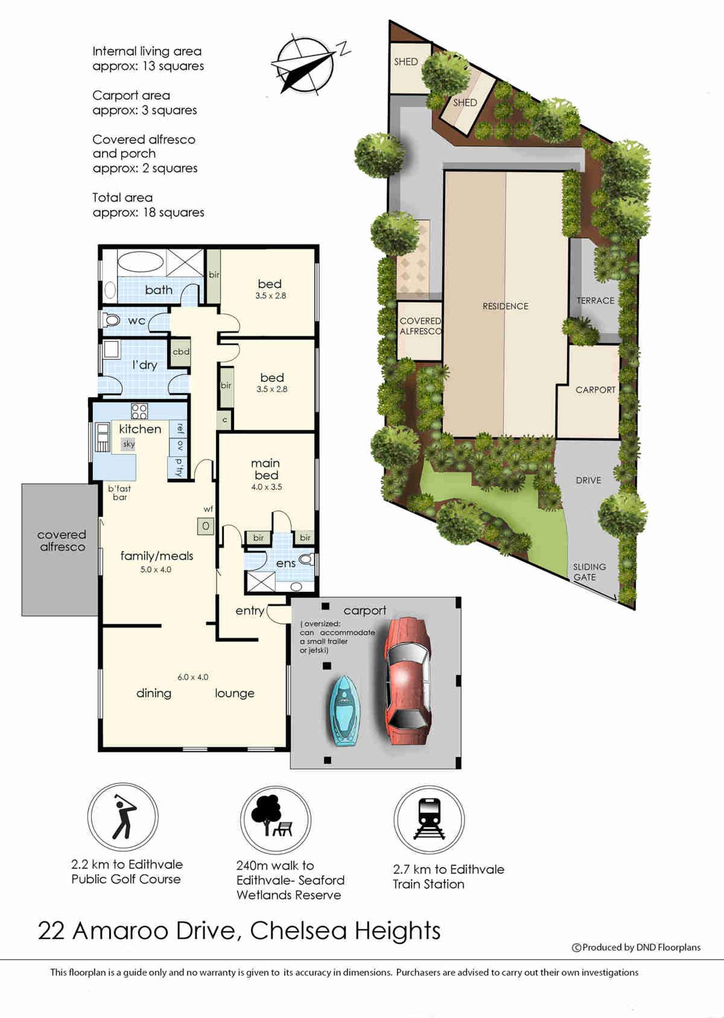 Floorplan of Homely house listing, 22 Amaroo Drive, Chelsea Heights VIC 3196