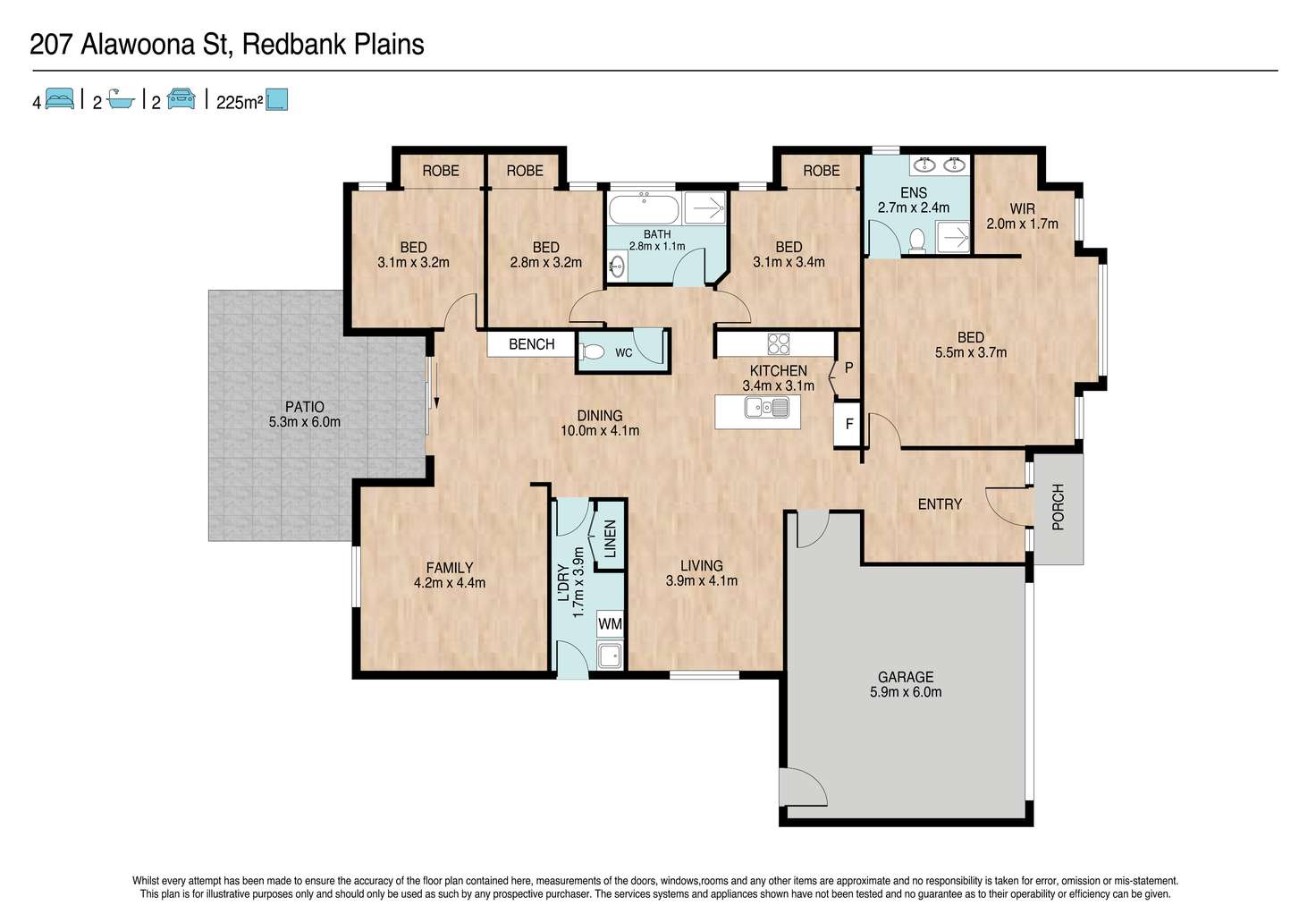 Floorplan of Homely house listing, 207 Alawoona Street, Redbank Plains QLD 4301