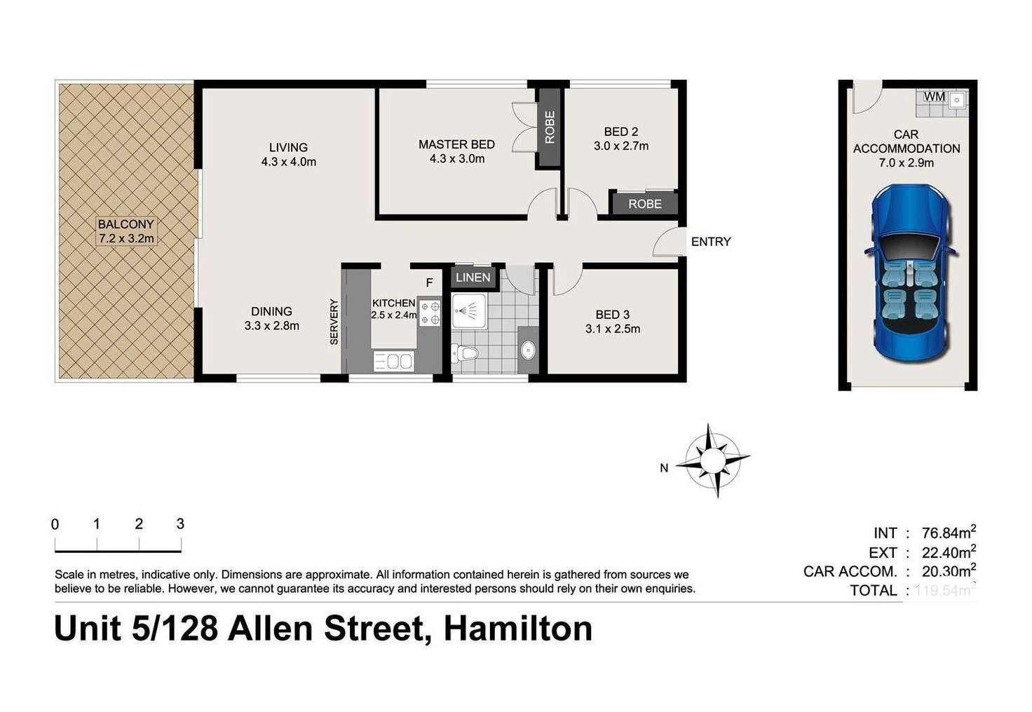 Floorplan of Homely unit listing, 5/128 Allen Street, Hamilton QLD 4007