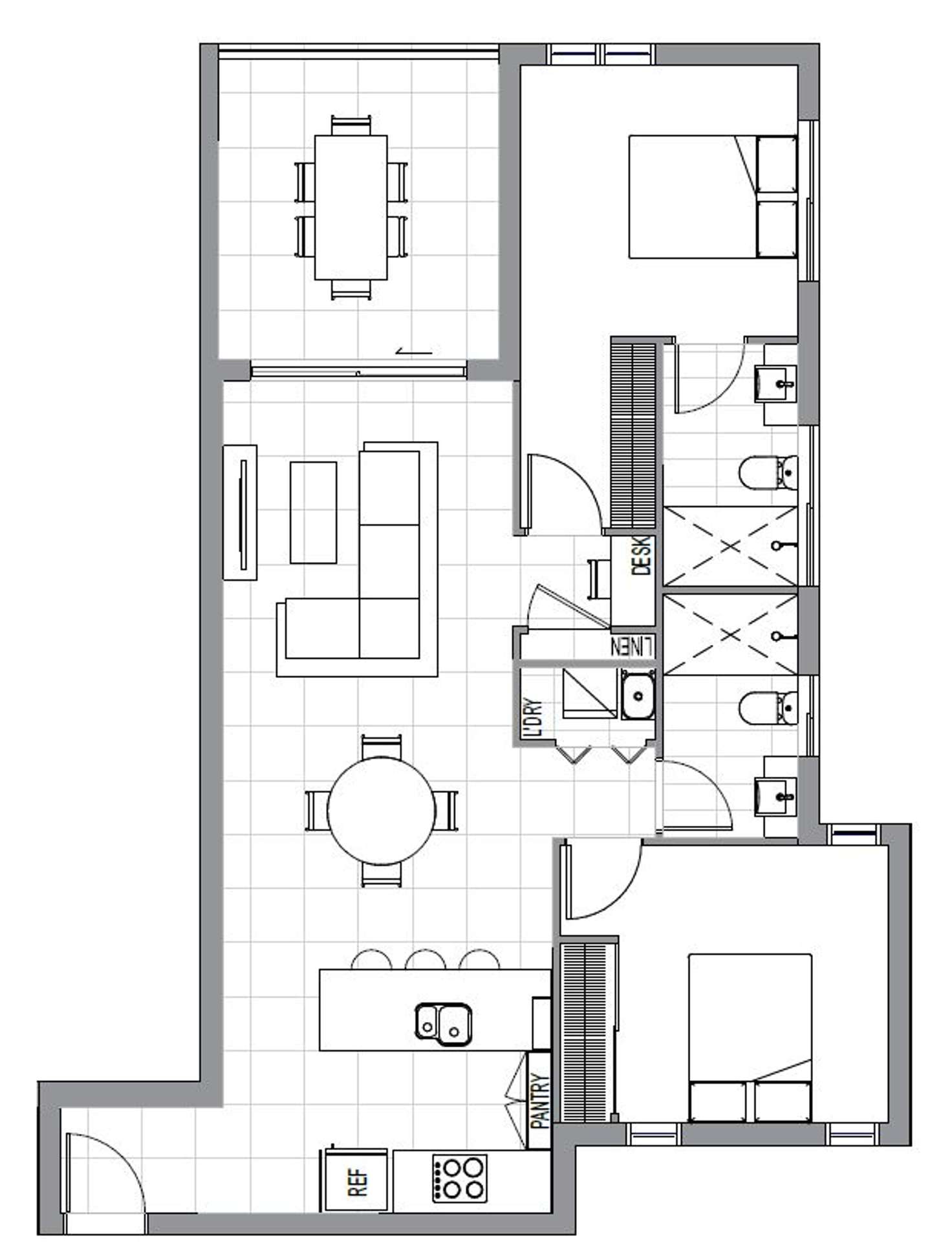 Floorplan of Homely apartment listing, 201/9 Chelmsford Avenue, Lutwyche QLD 4030