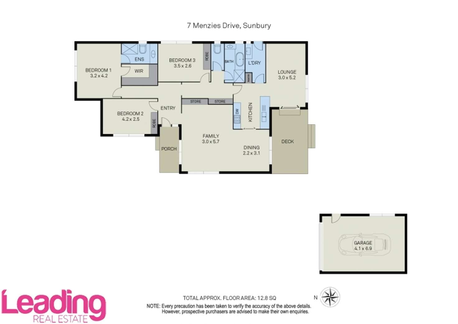 Floorplan of Homely house listing, 7 Menzies Drive, Sunbury VIC 3429
