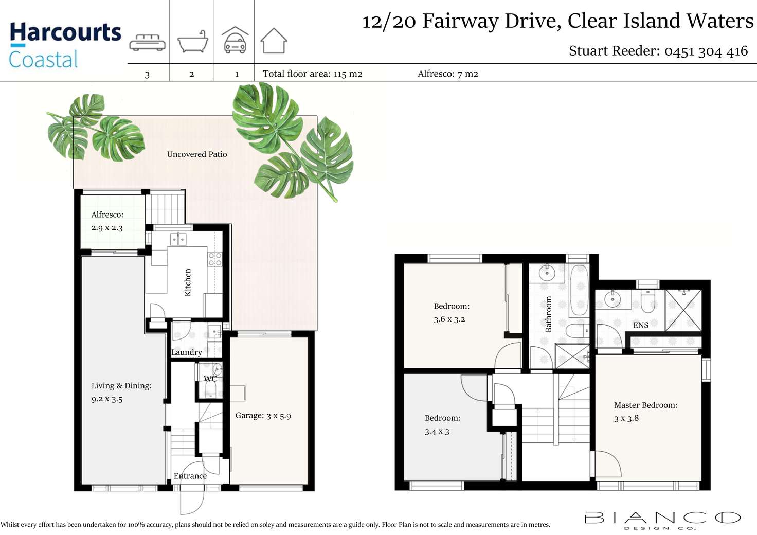 Floorplan of Homely townhouse listing, 12/20 Fairway Drive, Clear Island Waters QLD 4226