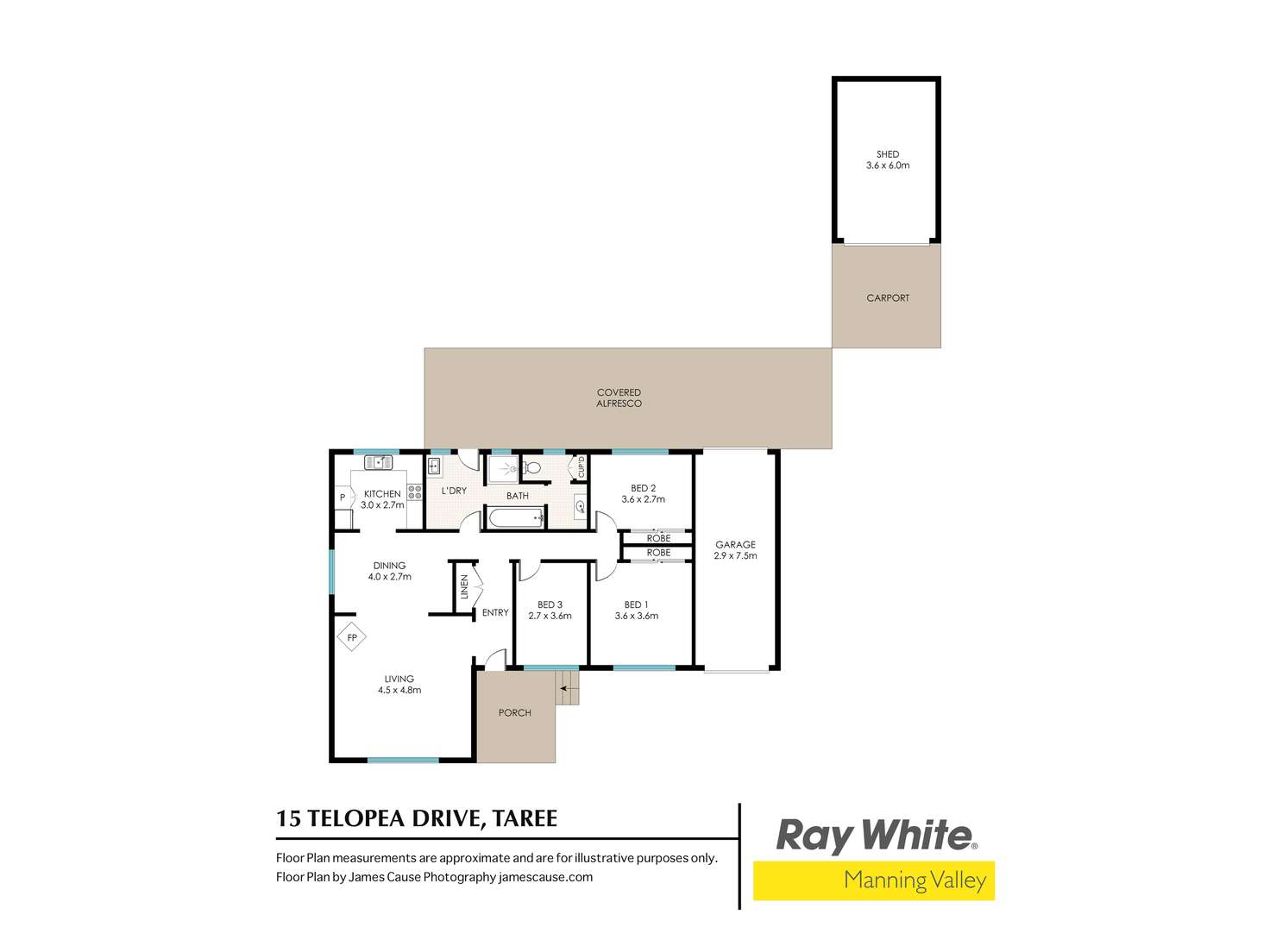 Floorplan of Homely house listing, 15 Telopea Drive, Taree NSW 2430