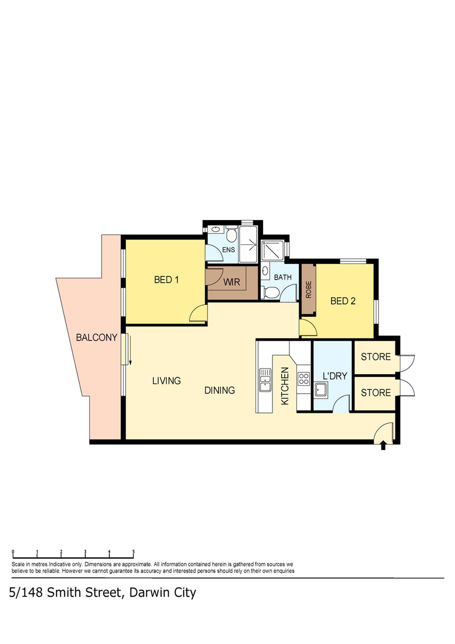 Floorplan of Homely apartment listing, 5/148 Smith Street, Larrakeyah NT 820