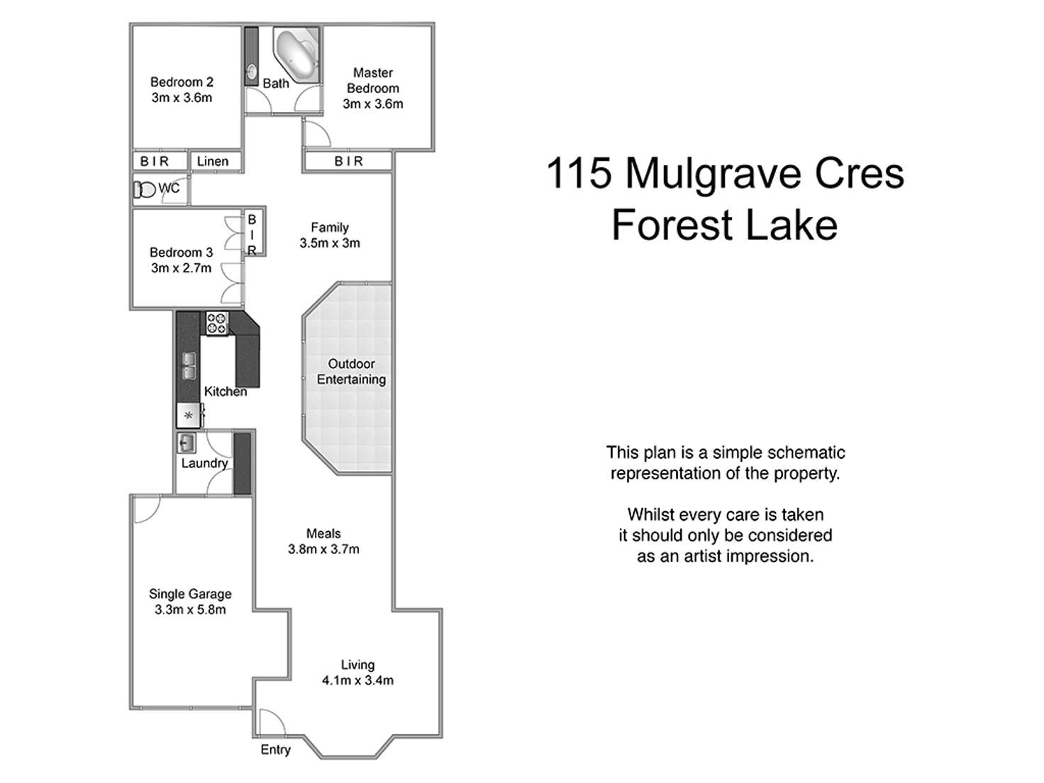 Floorplan of Homely house listing, 115 Mulgrave Crescent, Forest Lake QLD 4078