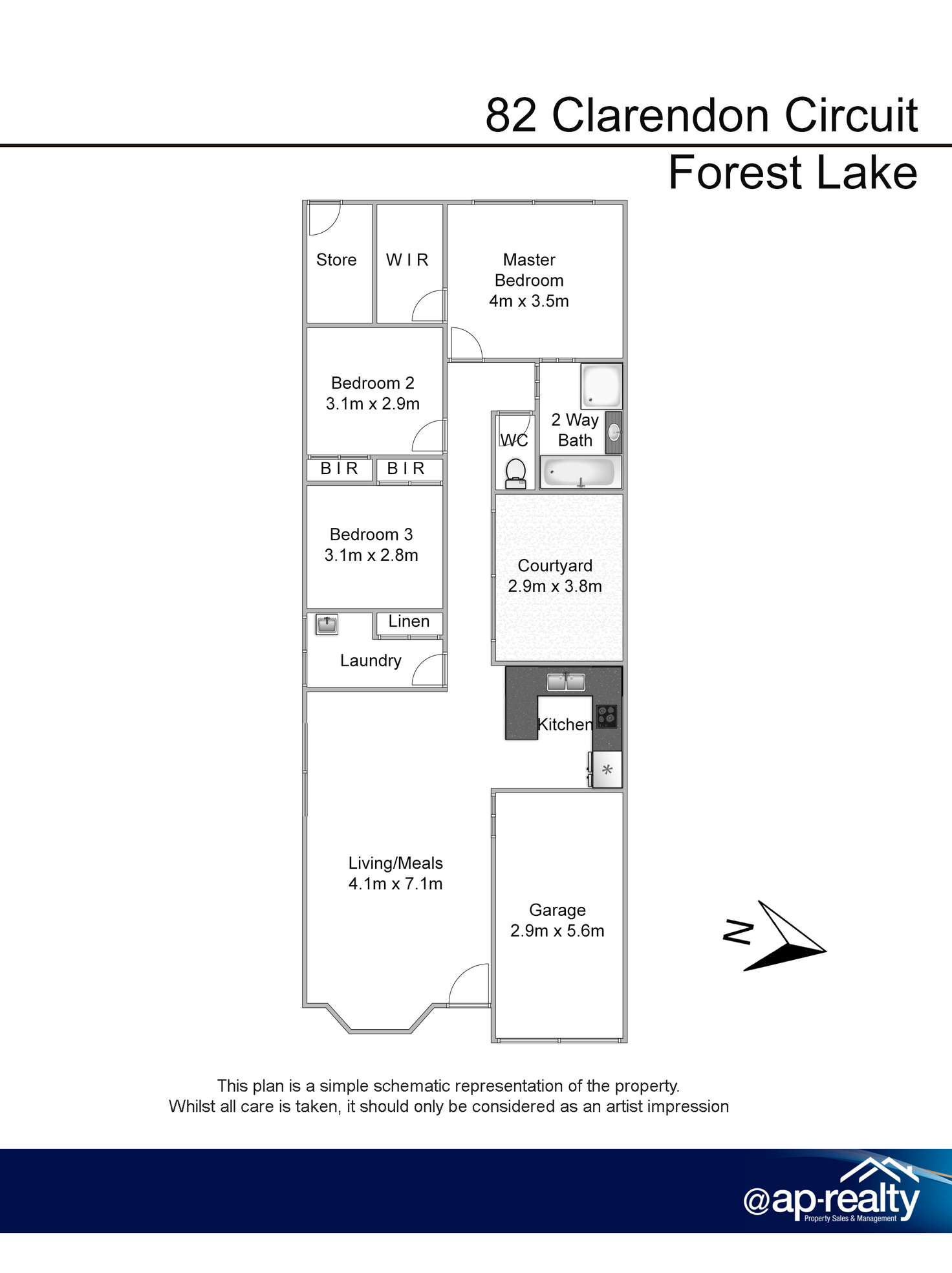 Floorplan of Homely house listing, 82 Clarendon Circuit, Forest Lake QLD 4078
