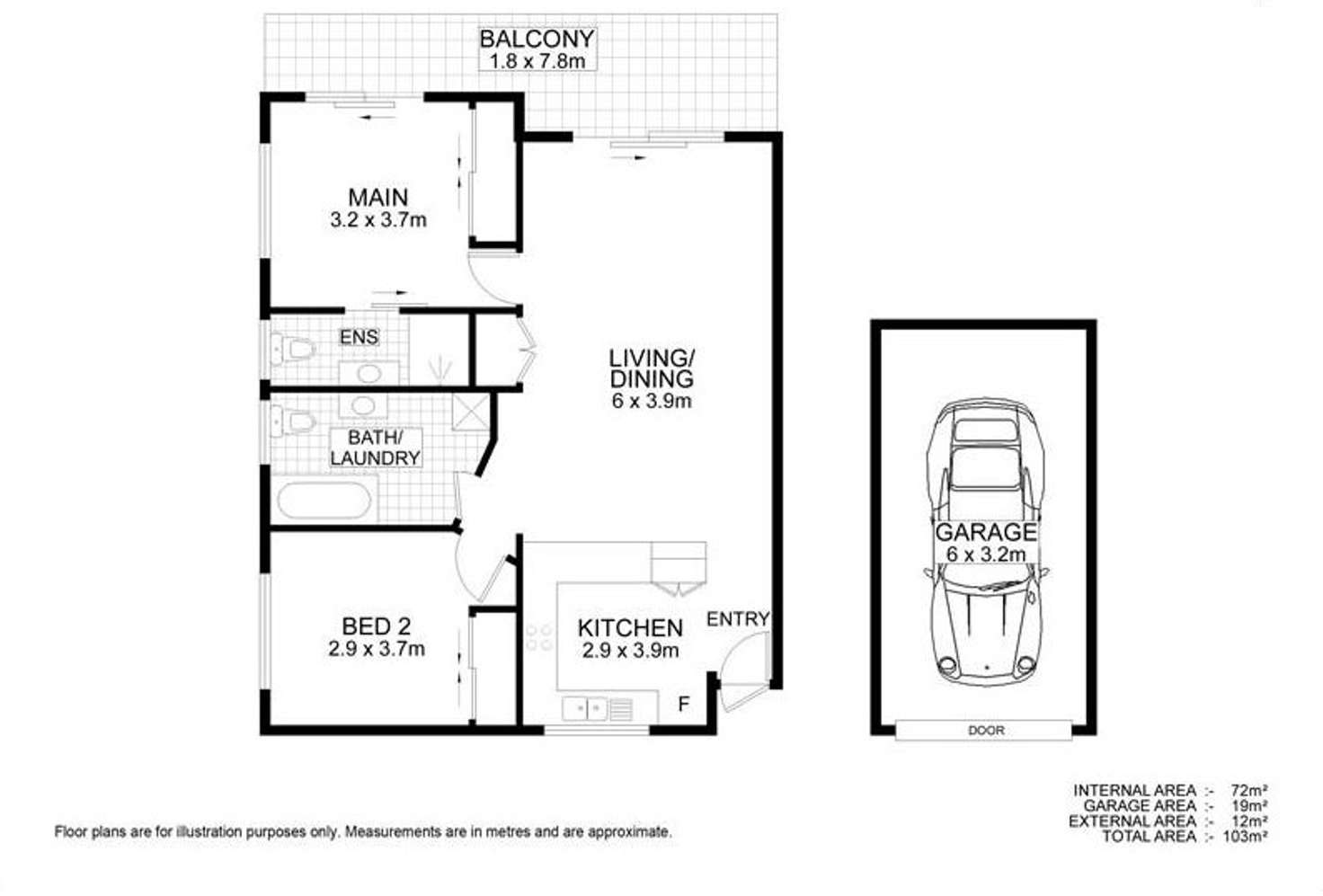 Floorplan of Homely unit listing, 7/105 Meemar Street, Chermside QLD 4032