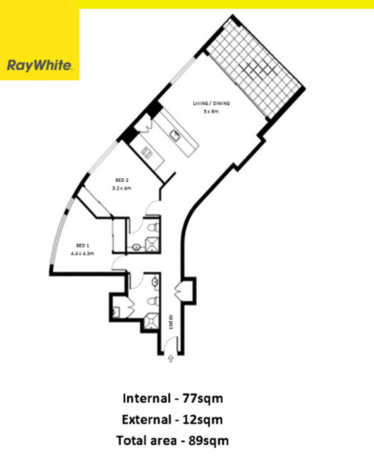 Floorplan of Homely apartment listing, 352/26 Felix Street, Brisbane City QLD 4000