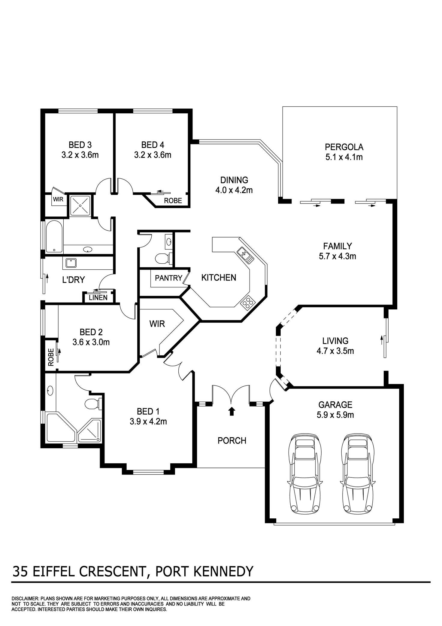 Floorplan of Homely house listing, 35 Eiffel Crescent, Port Kennedy WA 6172