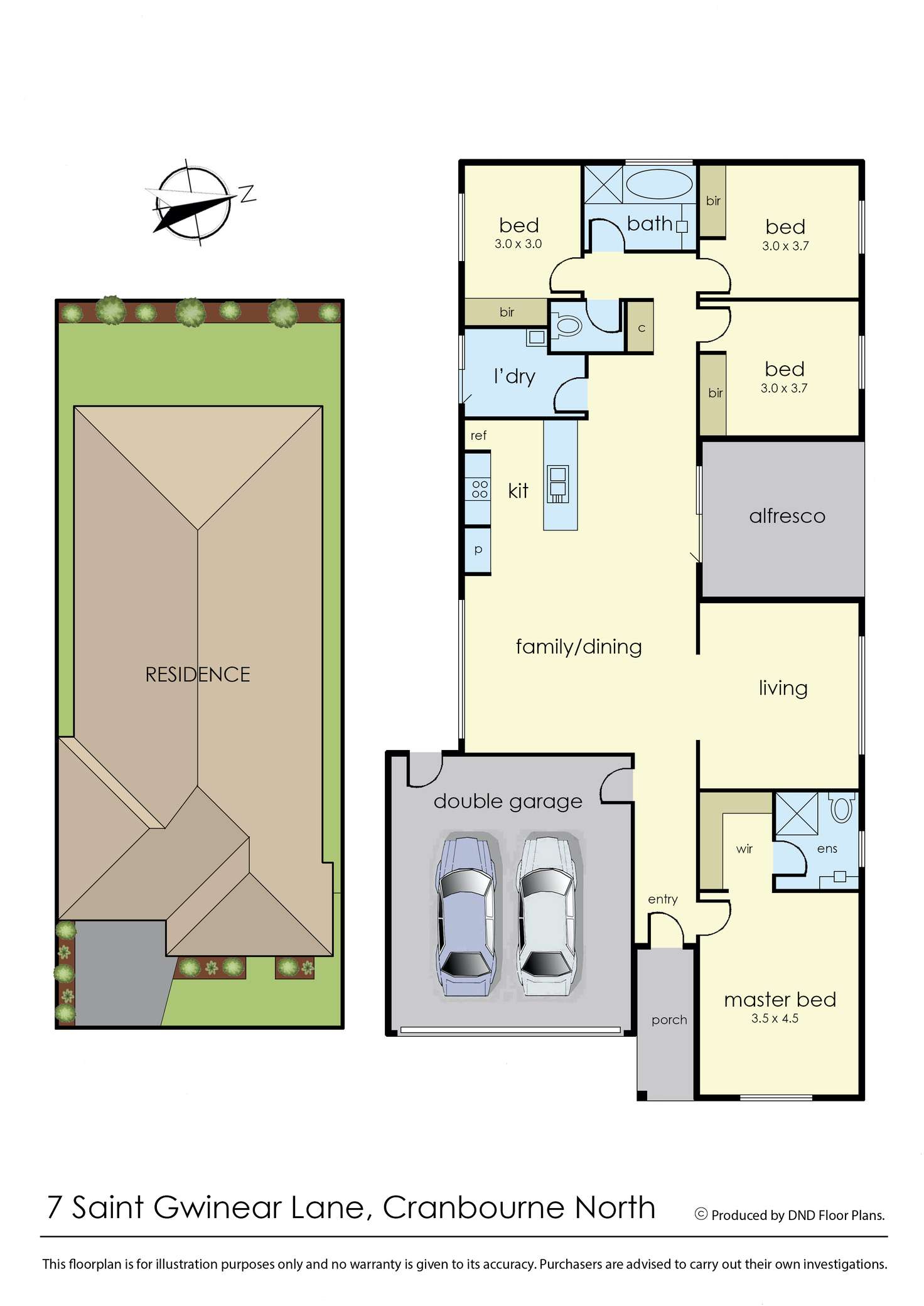 Floorplan of Homely house listing, 7 St Gwinear Lane, Cranbourne North VIC 3977