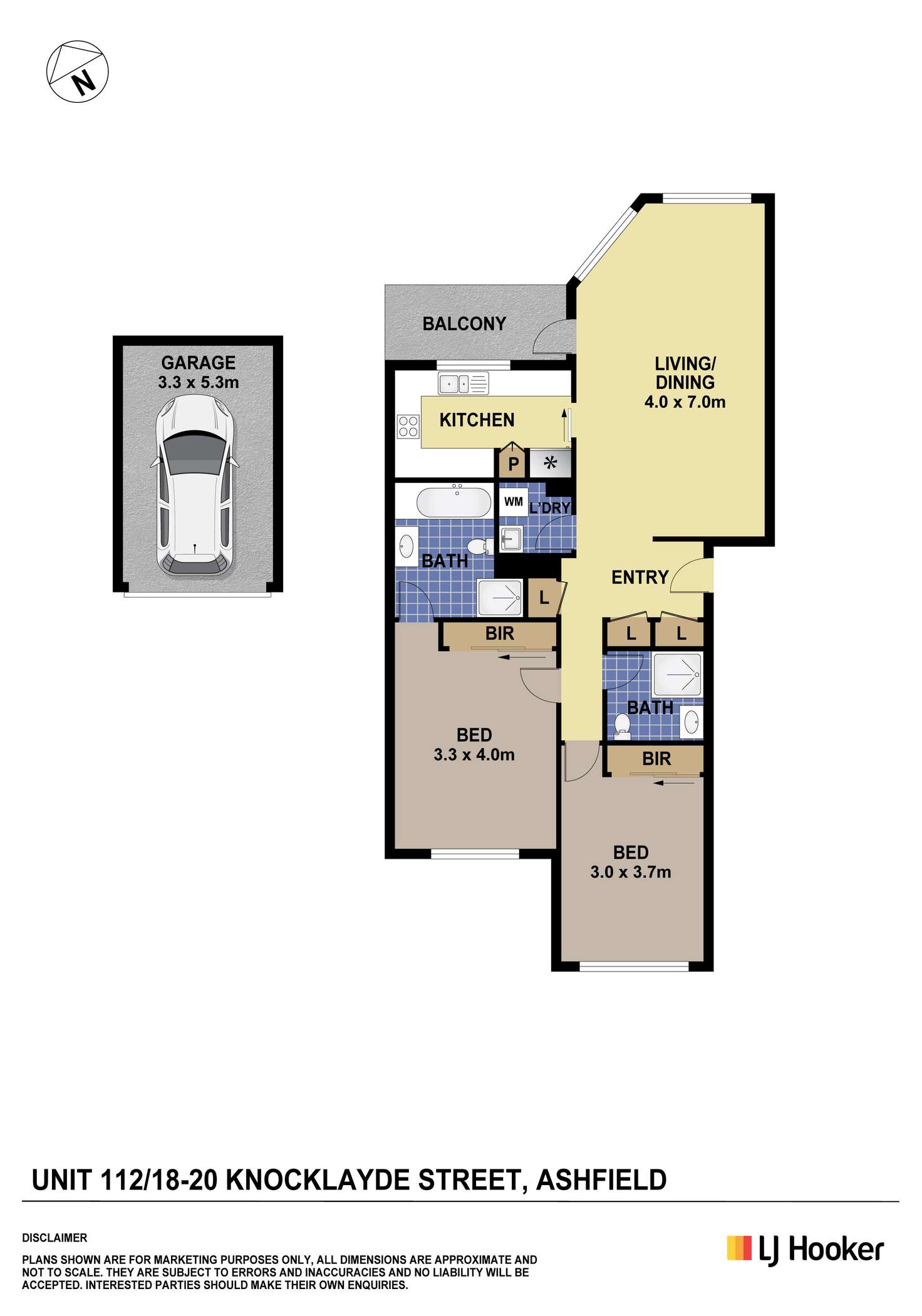 Floorplan of Homely unit listing, 112/18-20 Knocklayde Street, Ashfield NSW 2131